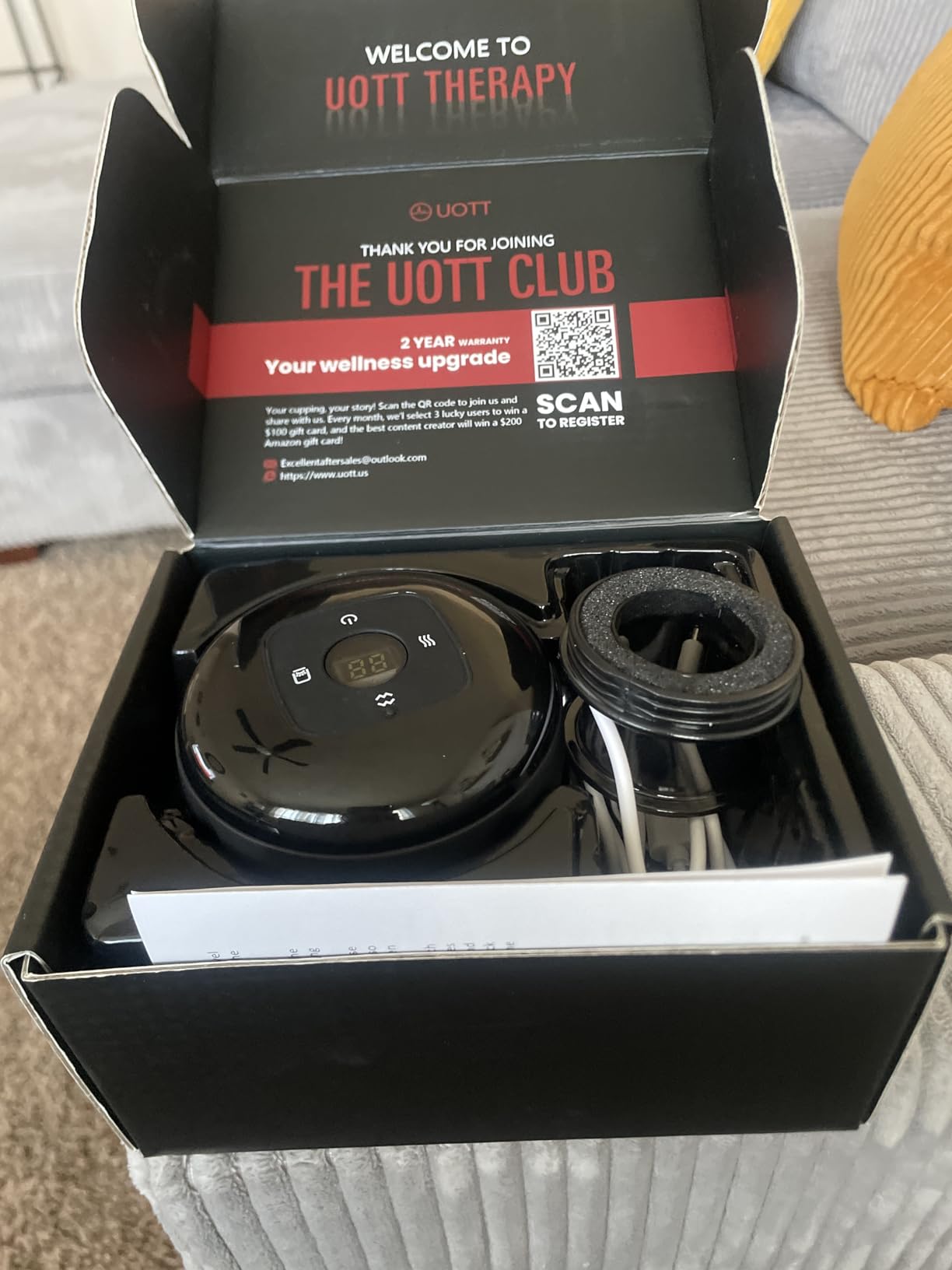 UOTT 6-in-1 Smart Cupping Therapy Massager, 20 Levels Heat & Suction Electric Cupping Kit for Massage Therapy, Cupping Therapy Set for Muscle Soreness, Knots & Pain Relief customer photo 1