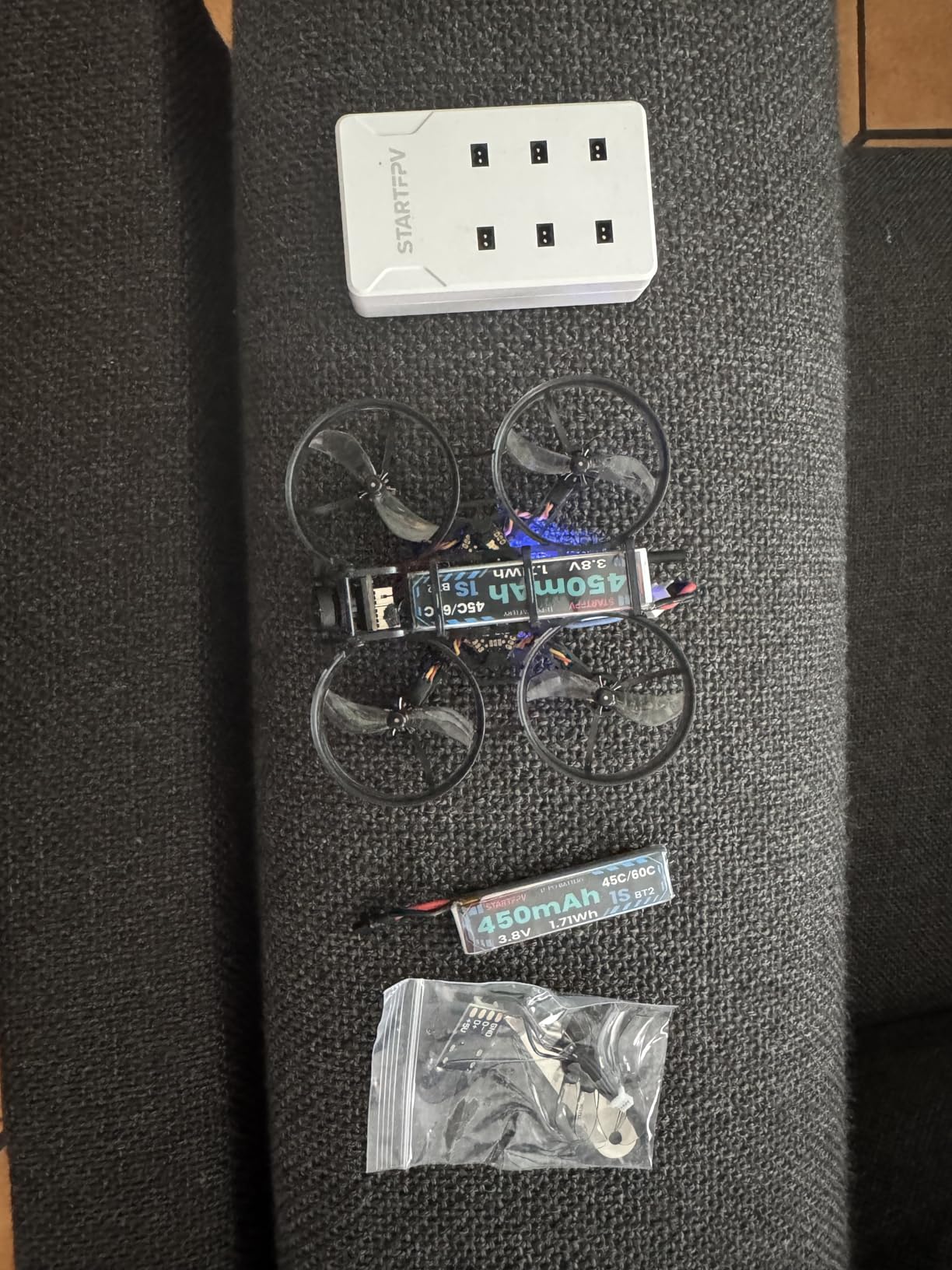 R8 ELRS Brushless Whoop Quadcopter, Ultralight 1S 80mm Micro FPV Drone BNF with 6 Port Battery Charger, 2 Batteries Fly 12 Mins for FPV Freestyle Racing Indoor Outdoor customer photo 1