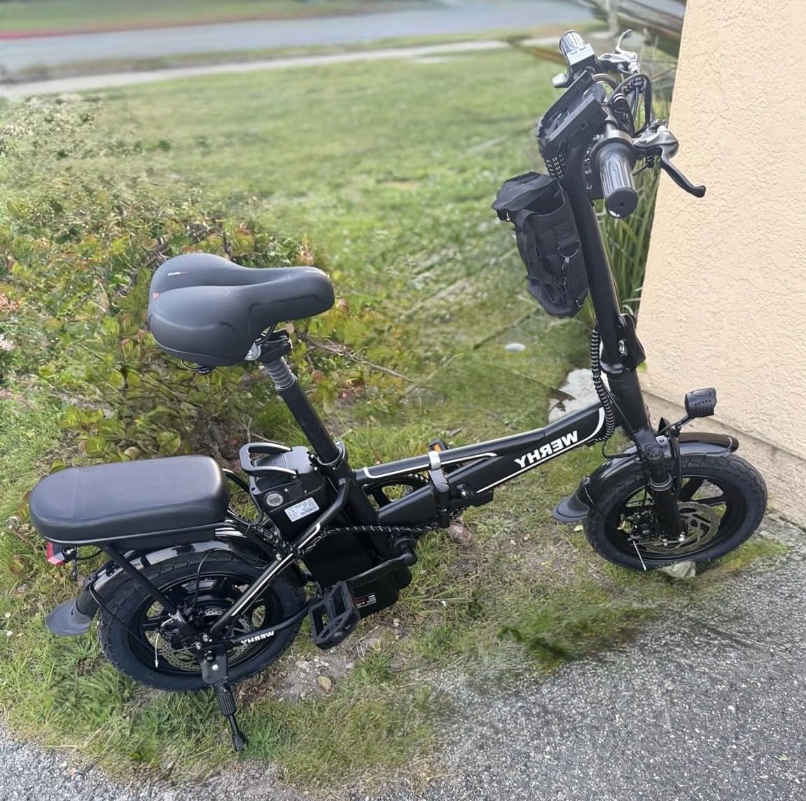 WERHY Electric Bike for Adults, 500W Motor, 22 MPH Max Speed Folding Ebike, 14