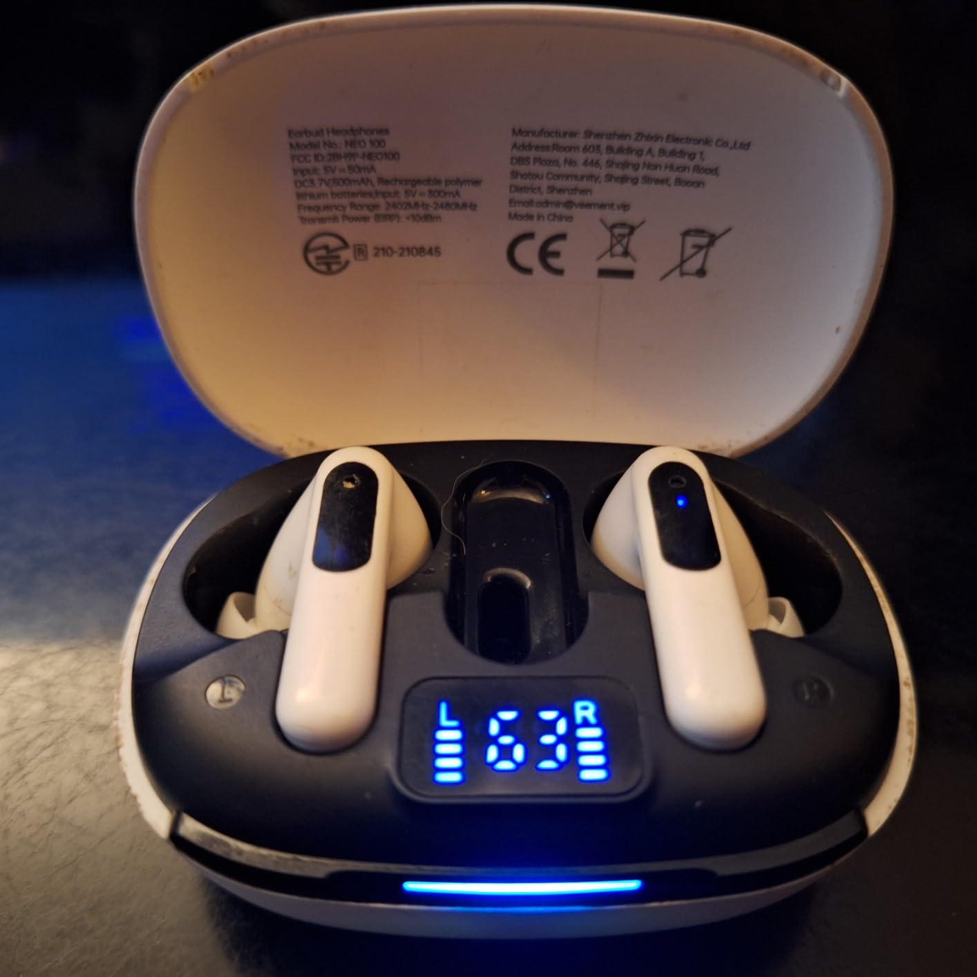 RYR Wireless Gaming Earbuds 20ms Low Latency, 2.4Ghz & Bluetooth, Noise Cancelling Mic, 36H Playtime for PS5, PC, Switch customer photo 1
