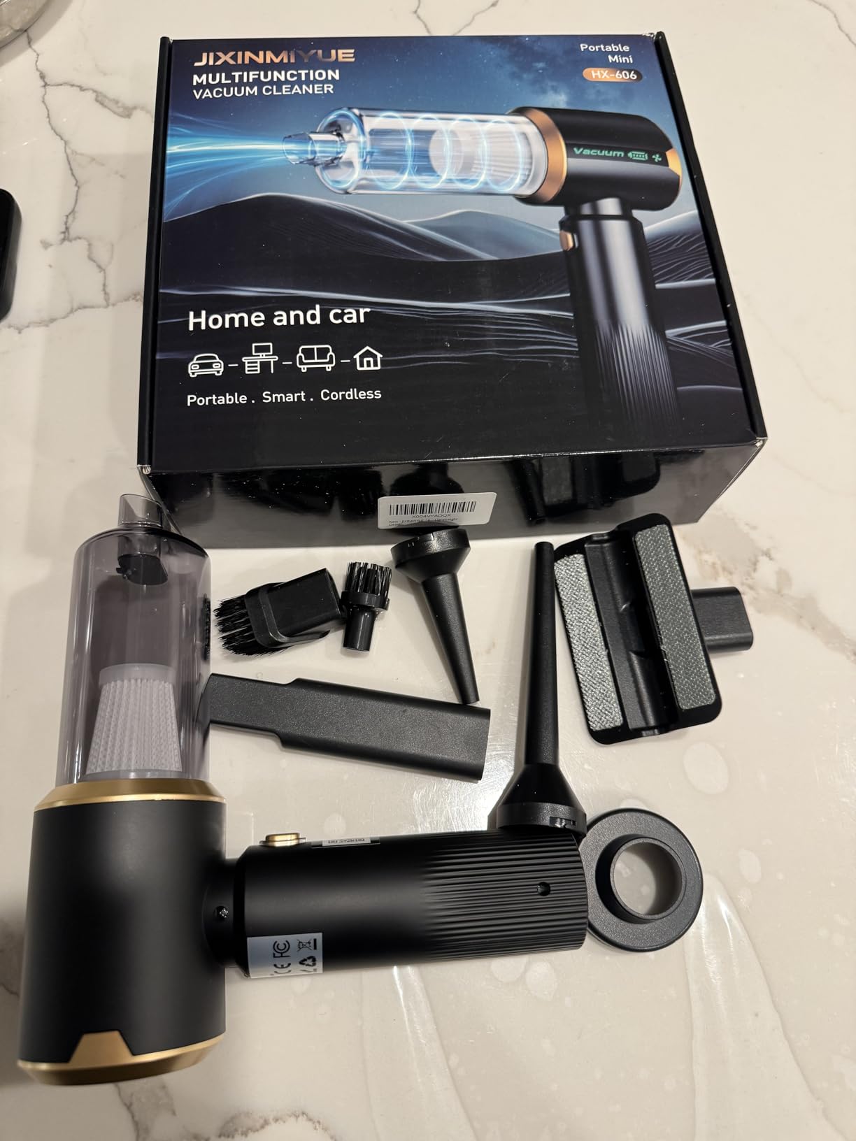 Cordless Car Vacuum Cleaner: Handheld Vacuum with 16000Pa Strong Suction, Brushless Motor & HEPA Filter, 7-in-1 Cleaning Kit, Type-C Charging for Home Office Car Pet customer photo 1