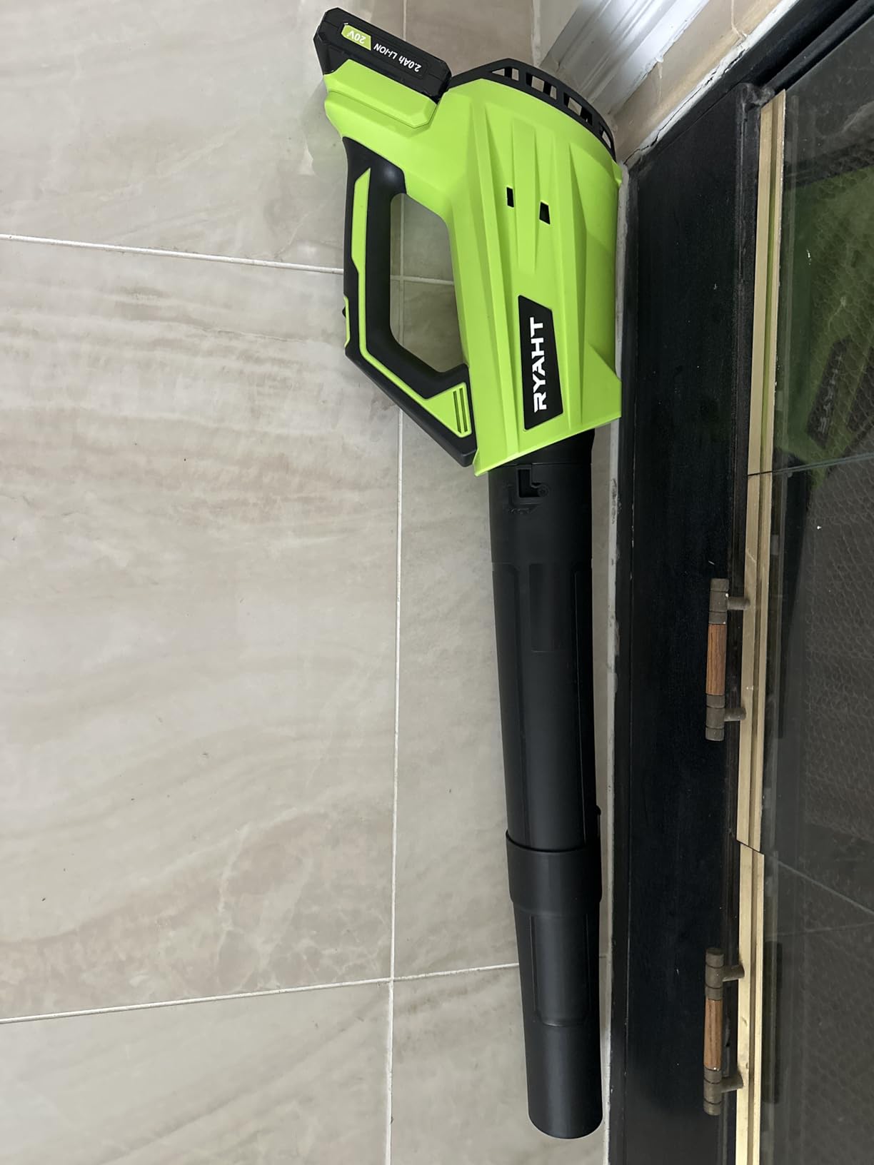 Leaf Blower Cordless, Leaf Blower with Battery and Charger - 2 Speed Modes, 2 Batteries, 20V Powerful Lightweight Electric Blowers for Blowing Leaves, Lawn Care, Patio Cleaning and Dust, Green customer photo 1