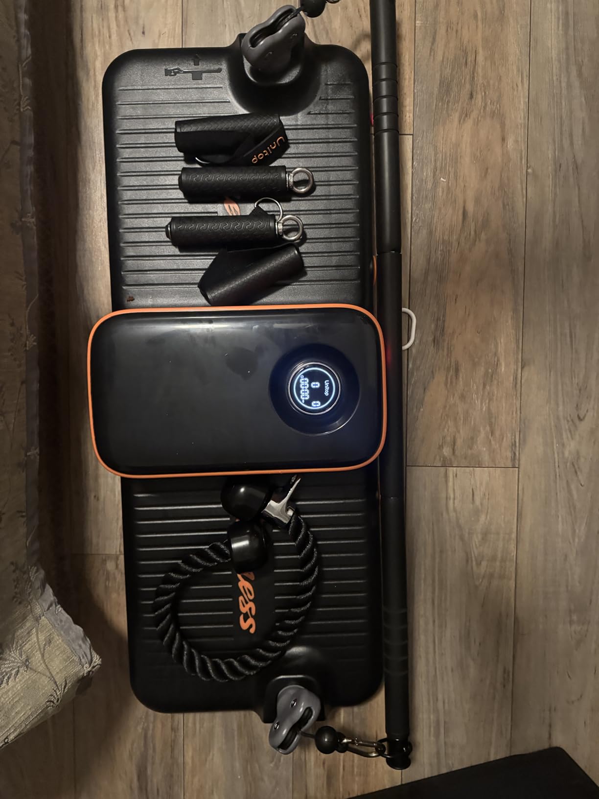 Smart Portable Home Gym Workout Strength Training Cable Machine, All in one Gym,Functional Full Body Fitness Equipment, 220LBS Resistance,Compact for Small Space, Travel & Home Exercise customer photo 1