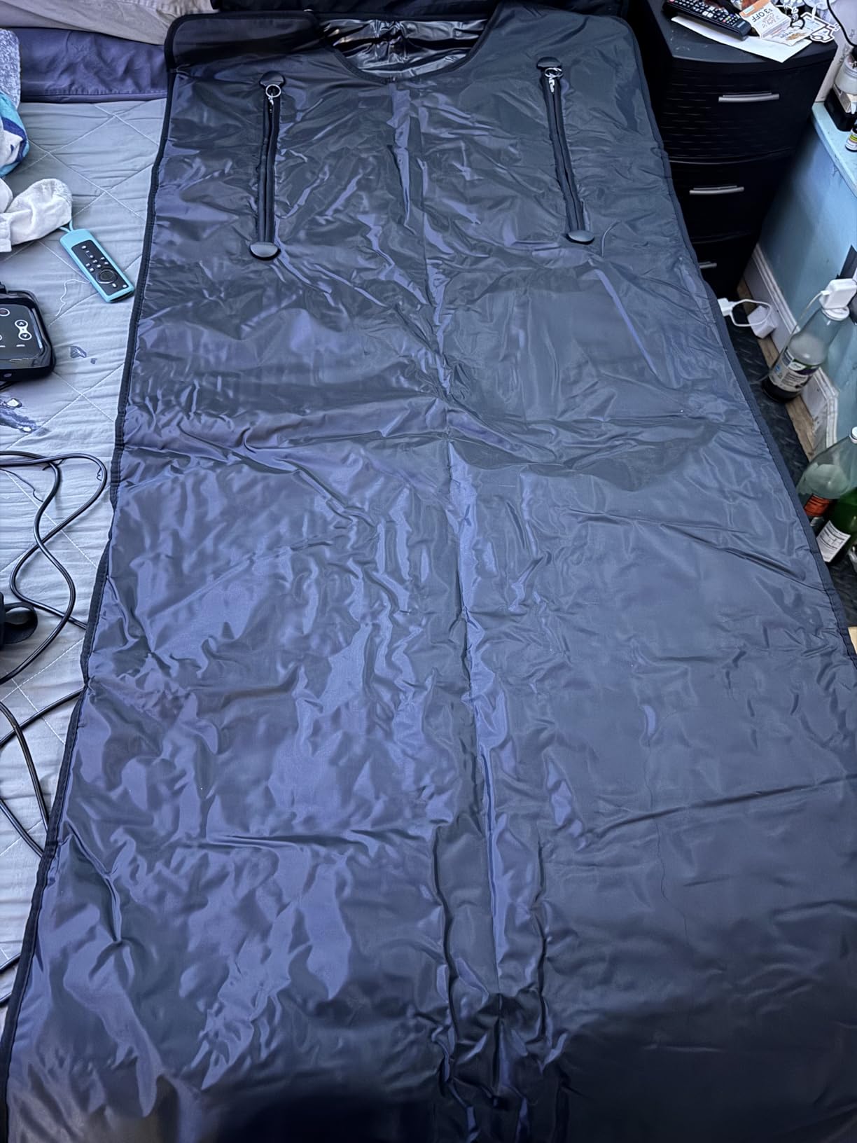 Infrared Sauna Blanket for Home: Portable Design Full Body Detox Therapy with Deep Heat Relaxation - Far Infrared Heating Adjustable 86-176℉ & 20-60 Min Timer 71 x 31.5 Inch PVC customer photo 2