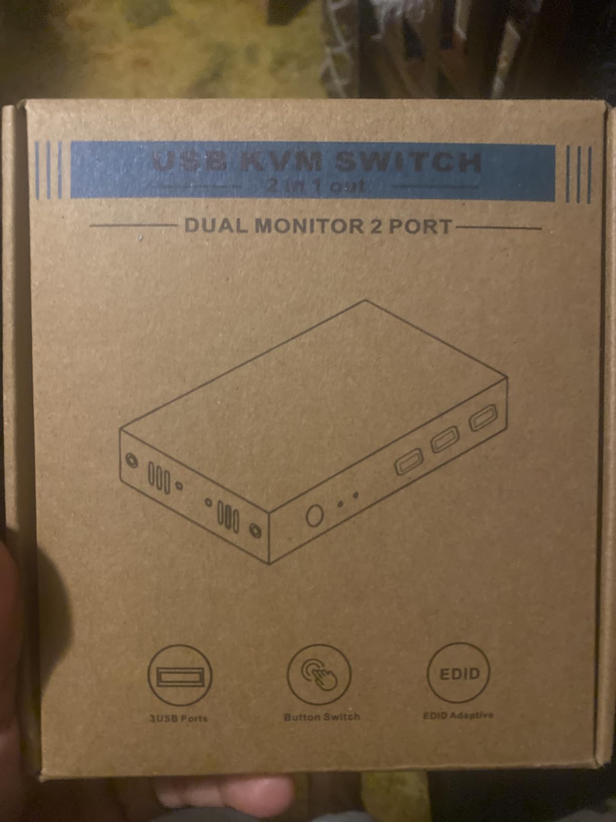 Dual Monitors HDMI KVM Switch 2 Computers 2 Monitors USB3.0 4K@60HZ 2 Port KVM Switcher for 2 PC/Laptop Share 2 Screen, Remote Control, EDID Supported customer photo 1