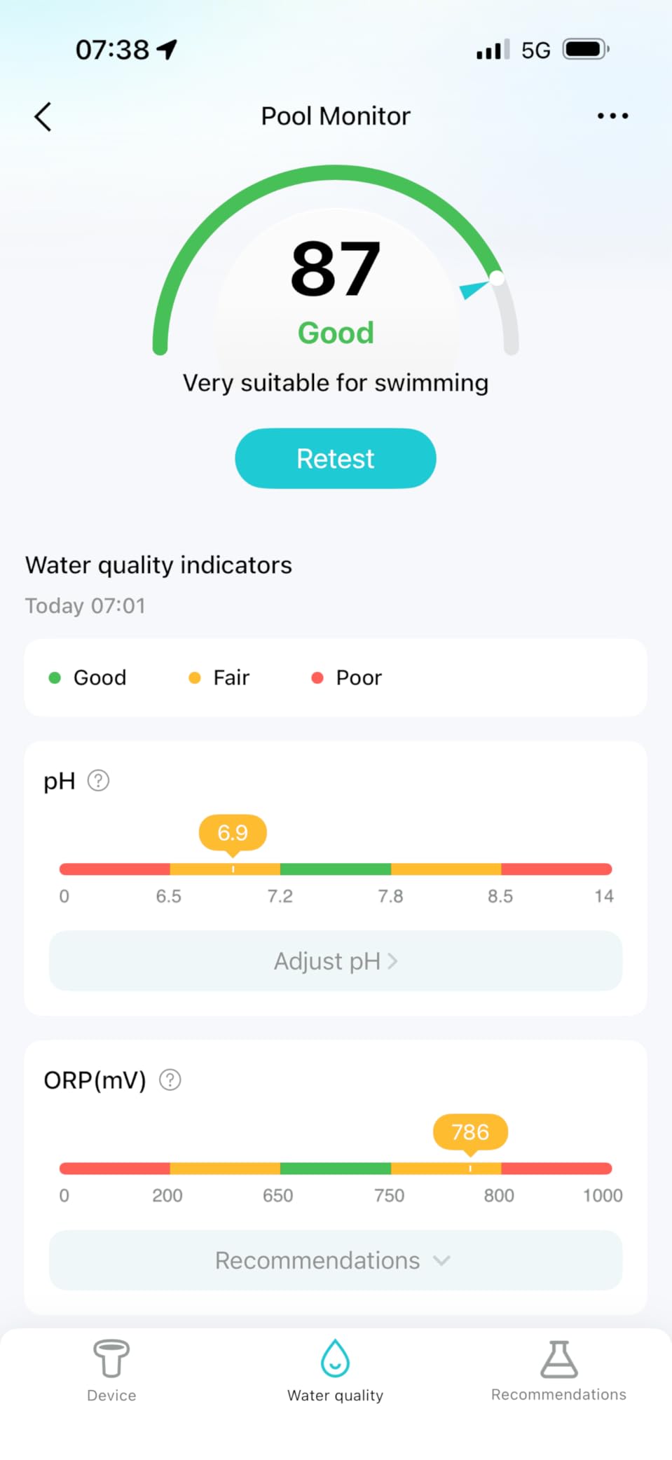 AIPER HydroComm Smart Pool Monitor, 24/7 Automatic Water Testing for Pools, Hot Tubs & Spas, 5-in-1 Accurate Digital Tester, App Control, Customized Optimization Tips, White customer photo 1
