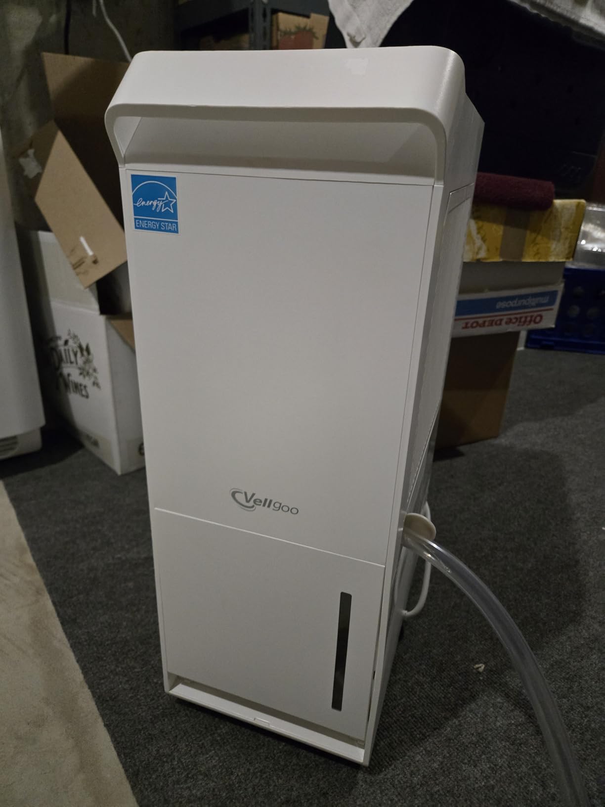 Vellgoo 6,000 Sq.Ft Energy Star 2025 Dehumidifier with Pump, Max 140 Pint/D Smart Compressor Dehumidifier for Basement with Drain Hose customer photo 1