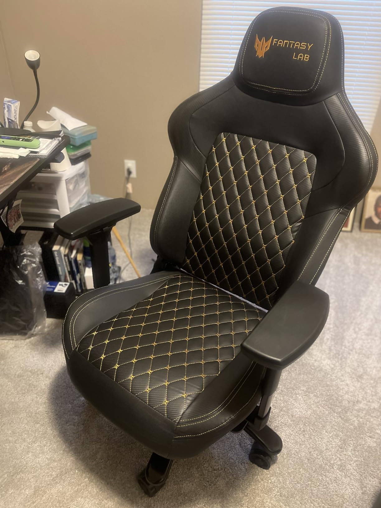 Fantasylab Big and Tall Gaming Chair 440LBS Heavy Duty High-Back Computer Chair with Memory Foam Lumbar Support, 4D Adjustable Armrests, Metal Base, Swivel & Recline for PC Gaming and Office customer photo 1