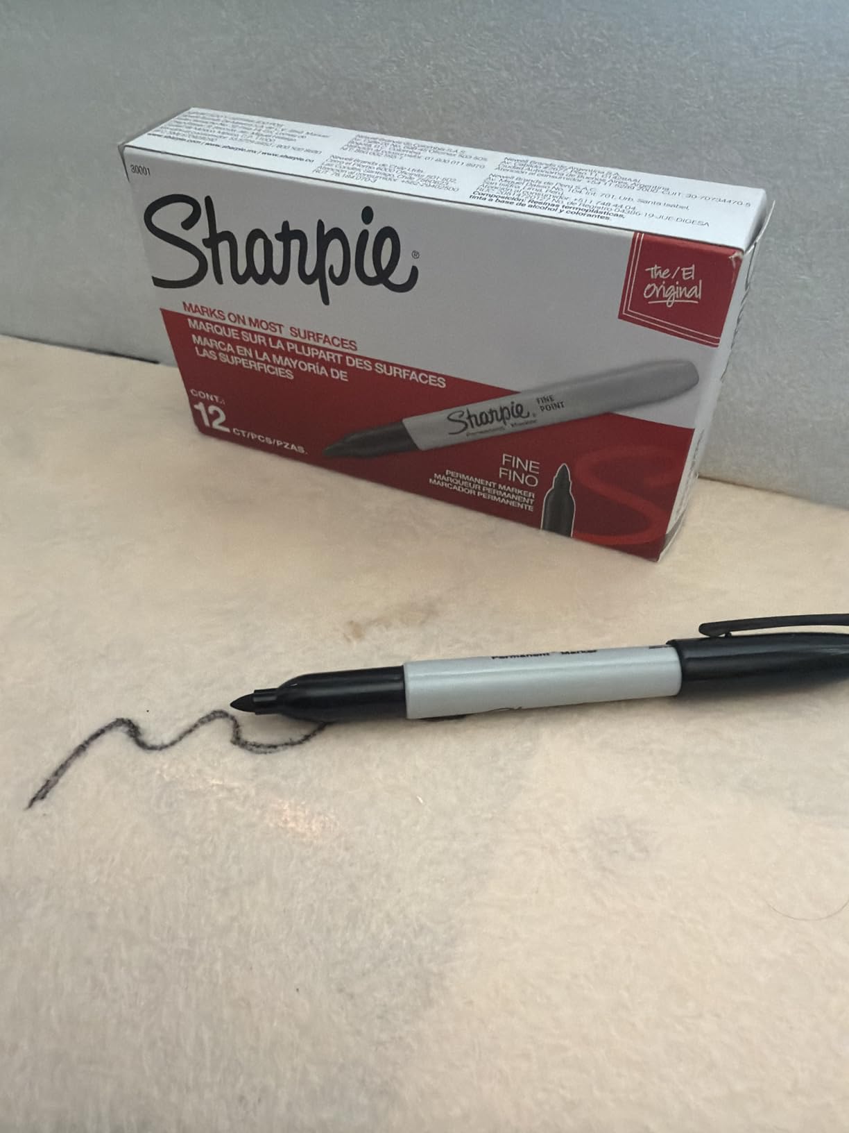 Sharpie Permanent Markers, Fine Tip, Black, 12 Count - Quick Drying, Fade Resistant, For Wood, Plastic, Paper, Metal, And More customer photo 2