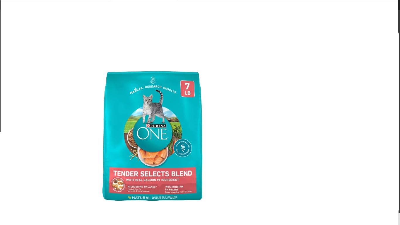Purina ONE Natural Dry Cat Food, Tender Selects Blend With Real Salmon - 3.5 lb. Bag customer photo 1
