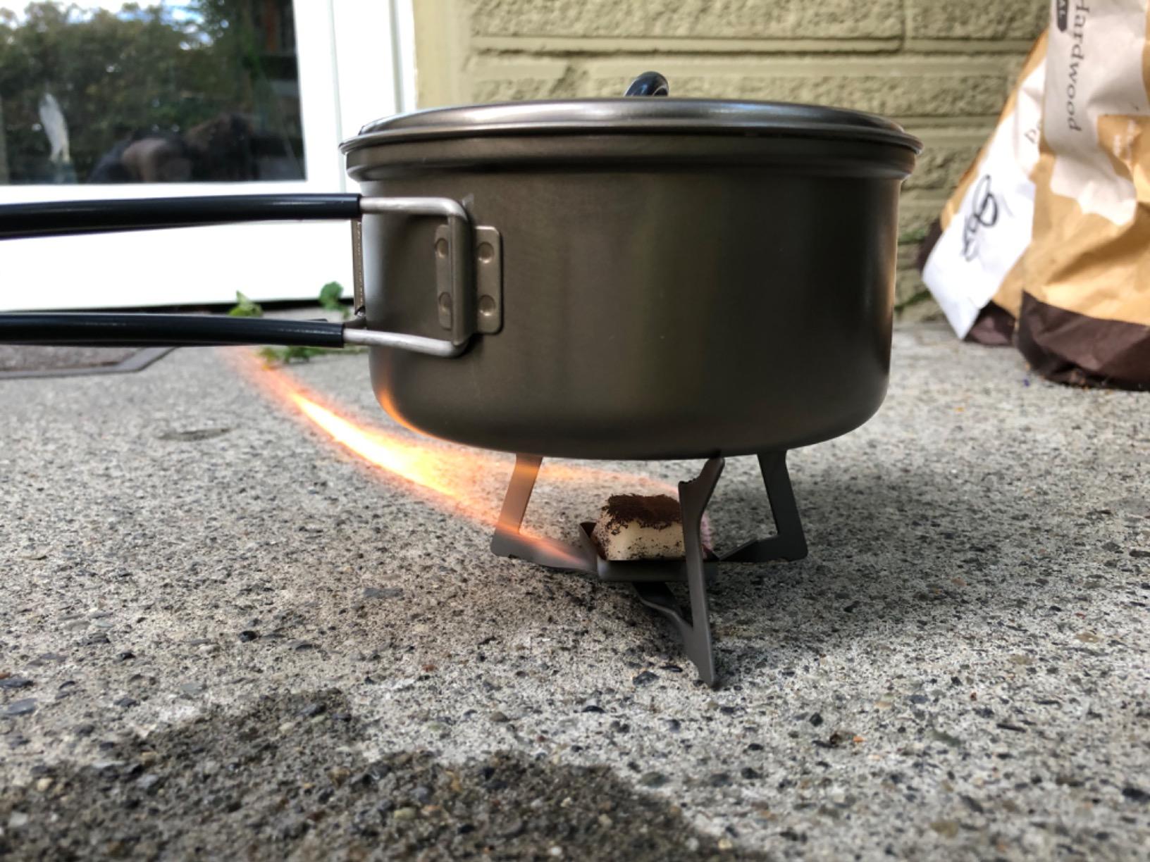 Esbit 11.5g Ultralight Folding Titanium Stove for Use with Solid Fuel Tablets customer photo 1