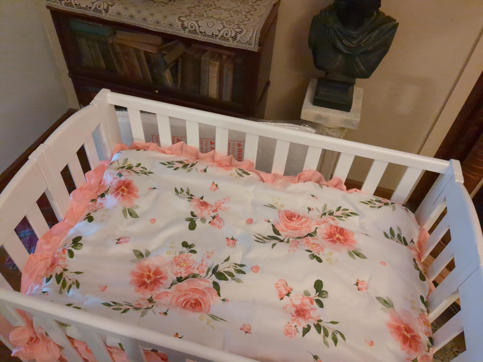 Dream On Me 3-in-1 Portable Folding Stationary Side Mini Baby Crib in White & Mattress, GreenGuard Gold & JPMA, Use as Changer & Playpen, Locking Wheels, 3 Mattress Heights, Extra Firm Mattress customer photo 2