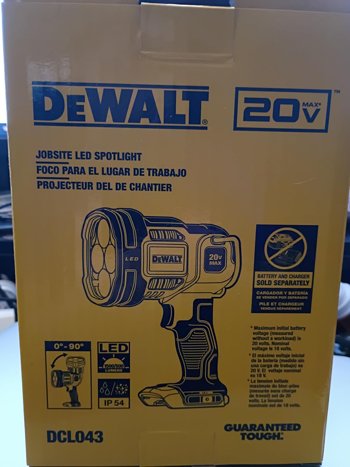 DEWALT 20V MAX LED Work Light/Flashlight (DCL040) customer photo 1