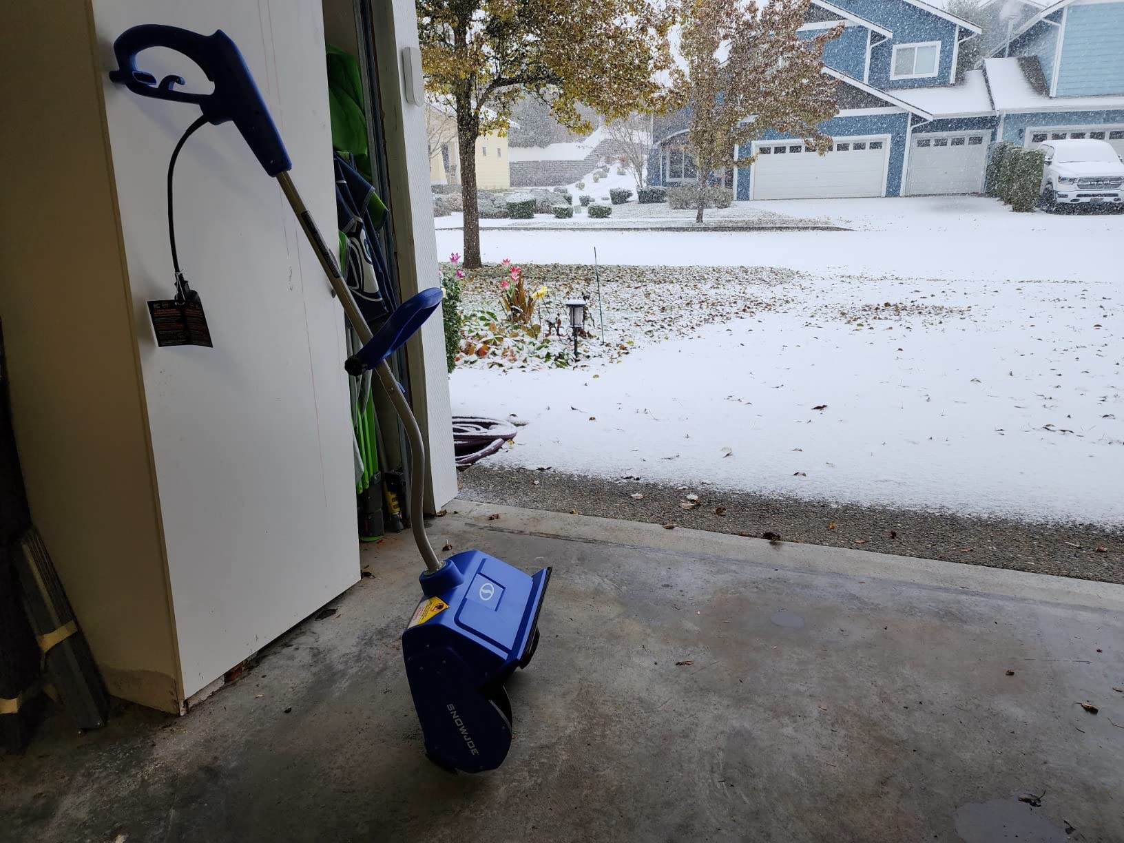 Snow Joe Corded Electric Snow Shovel, 10 Amp Powered Snow Thrower with Headlight and 11