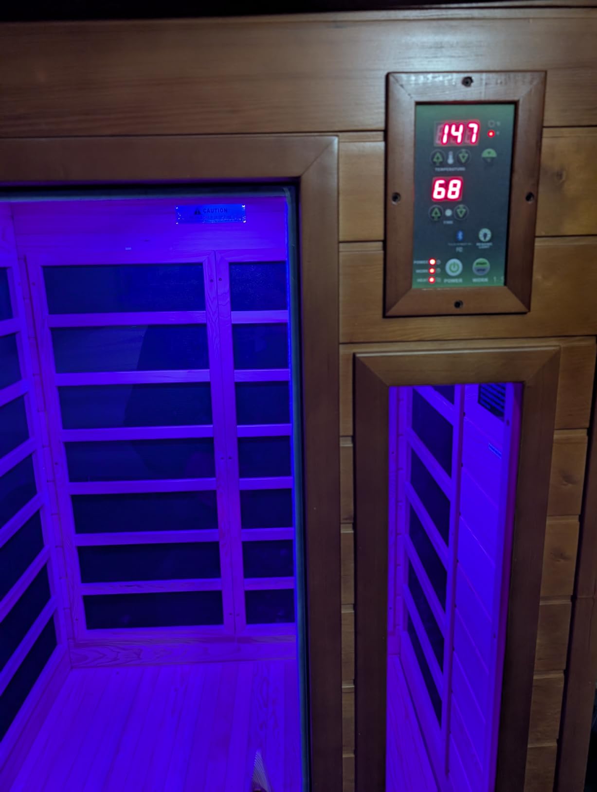 DYNAMIC SAUNAS Barcelona 1- to 2-Person Low EMF FAR Infrared Sauna with Red Light Therapy & Bluetooth Speakers | Personal Indoor Dry Heat Sauna for Home & Gym - Made from Canadian Hemlock customer photo 2