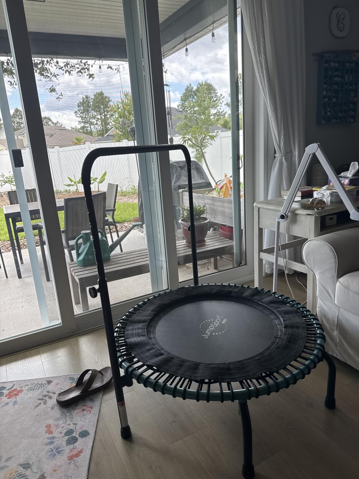 JumpSport 350 PRO 39 Inch Fitness Trampoline Indoor Rebounder Cardio Workout Equipment, 300 lb Capacity customer photo 1