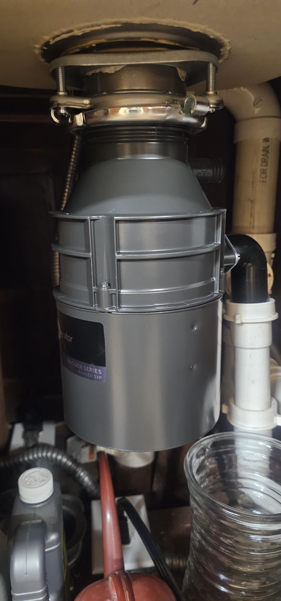 InSinkErator Badger 5XP Garbage Disposal with Power Cord, Badger Series 3/4 HP Continuous Feed Food Waste Disposer customer photo 2