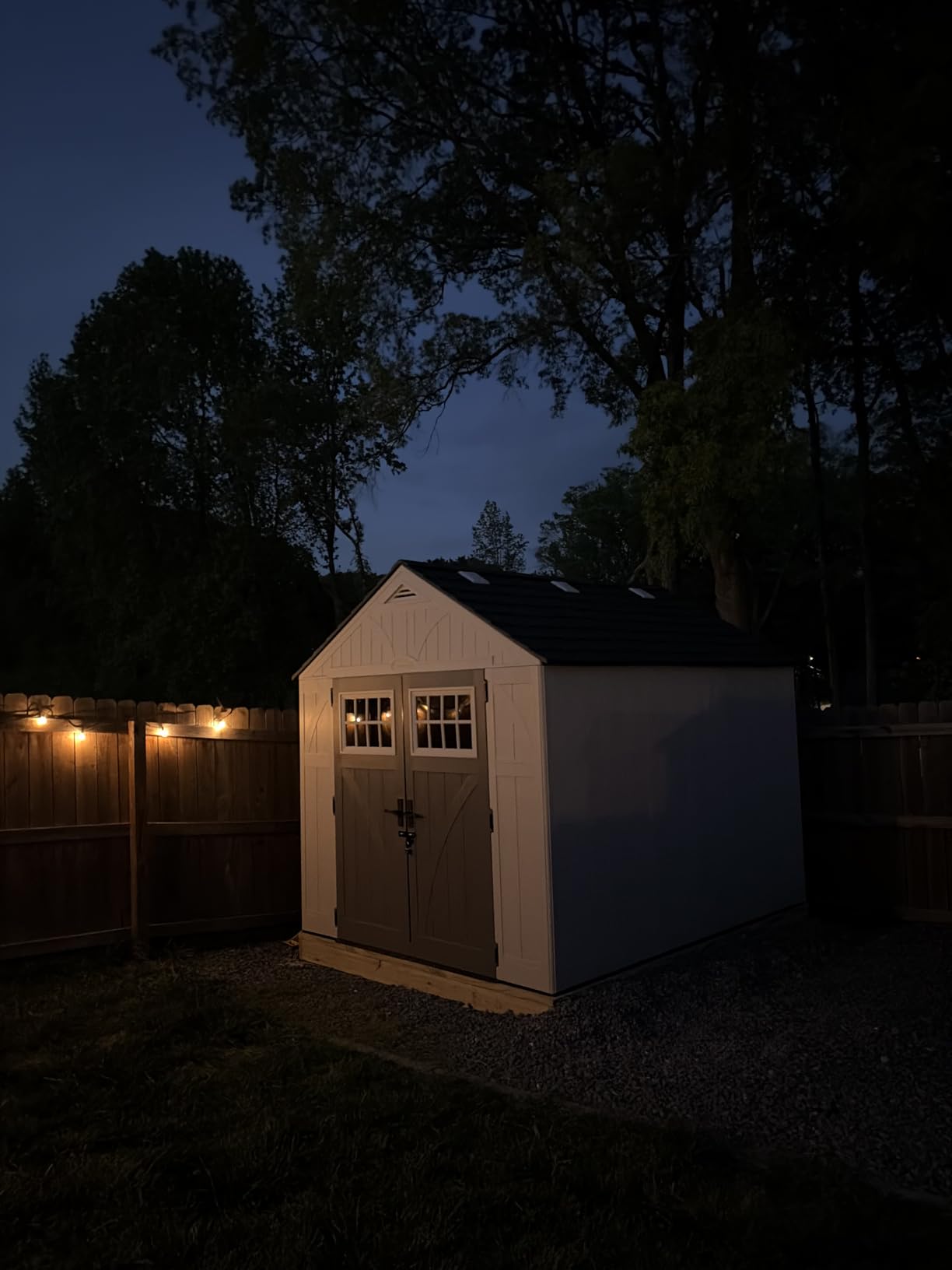 Suncast 8x10 Ft. Outdoor Storage Shed - Large Resin Outdoor Shed with Floor Included, Lockable Double Doors & Skylights. 547 Cu Ft Tremont Garden Resin Sheds for Lawn Tools, Riding Mowers, & Bikes customer photo 1