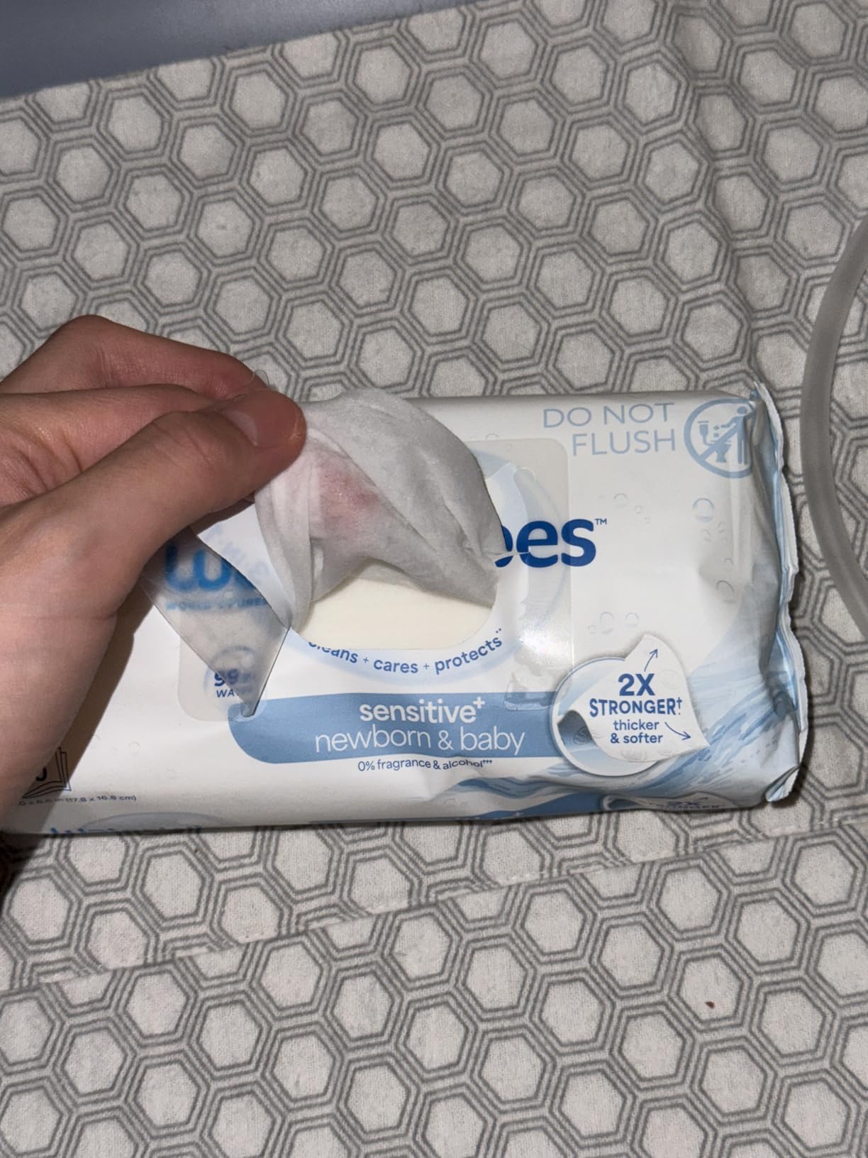 WaterWipes Sensitive+ Newborn & Baby Wipes, 3-In-1 Cleans, Cares, Protects, 99.9% Water, Unscented & Hypoallergenic, 240 Count (4 Packs) customer photo 2