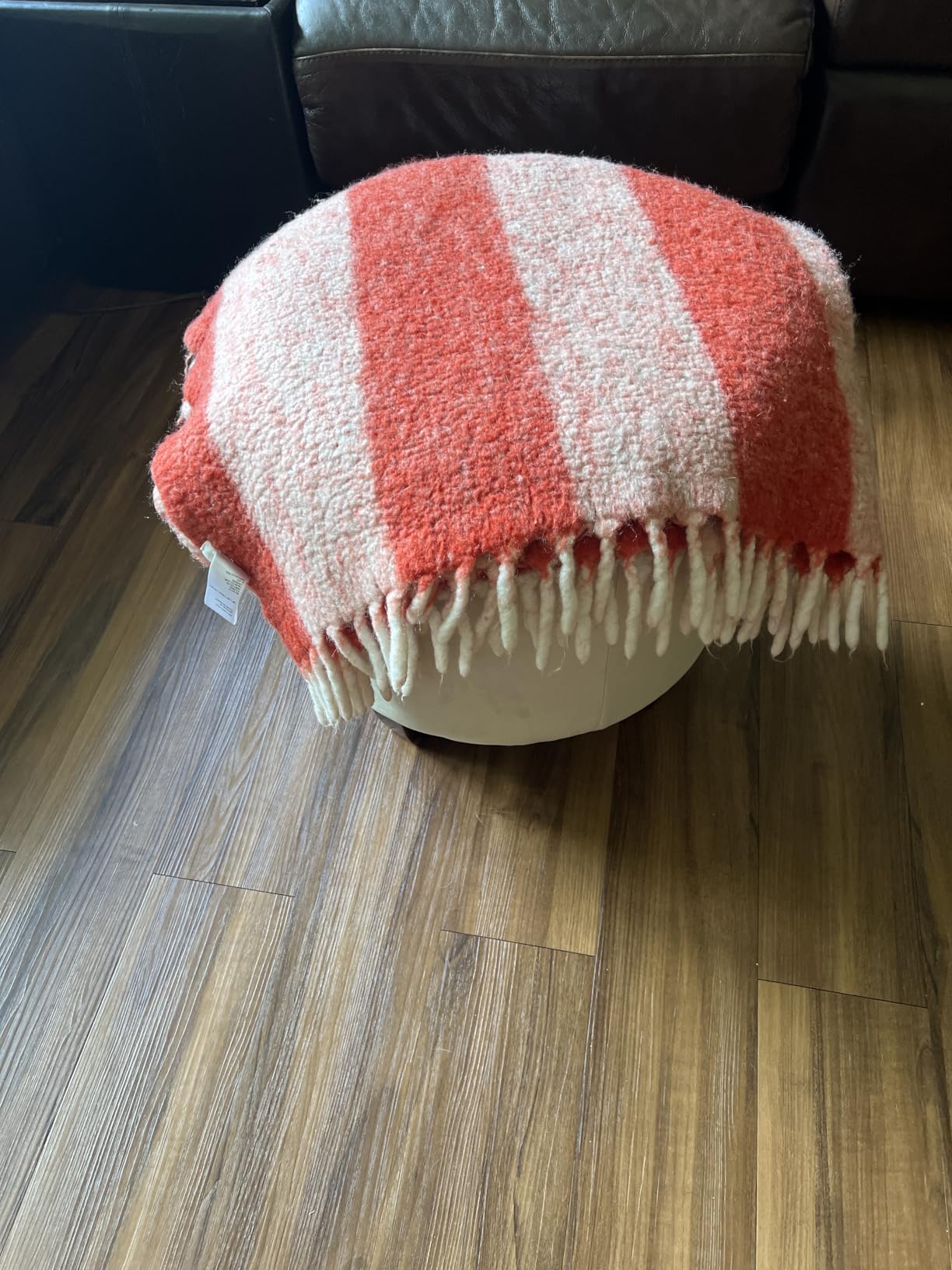 Homepop Home Decor | Upholstered Round Velvet Tufted Foot Rest Ottoman | Ottoman with Storage for Living Room & Bedroom | Decorative Home Furniture, Burgundy Small customer photo 1