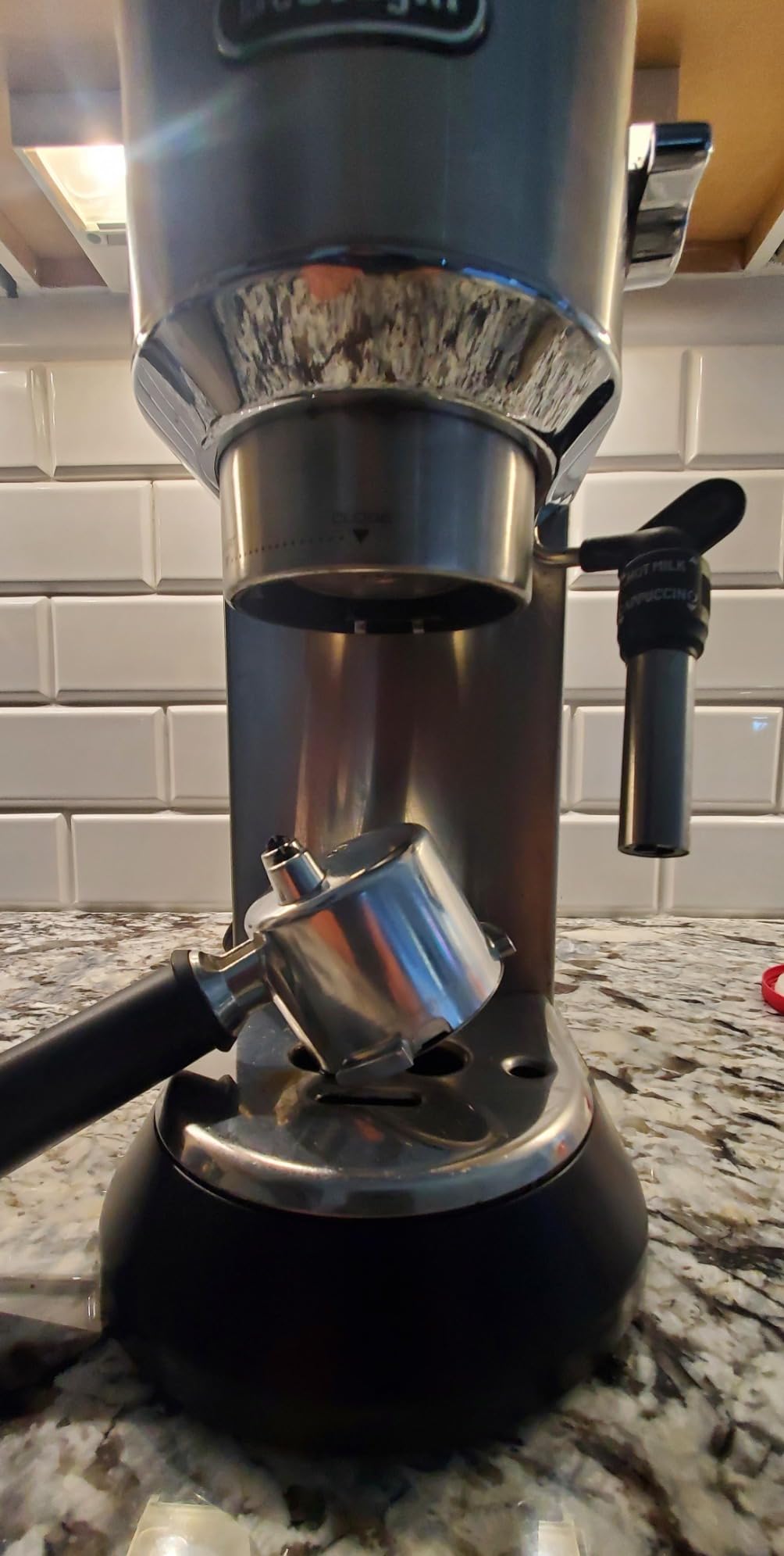 De'Longhi Dedica Espresso Machine with Manual Milk Frother, 15-Bar Pump & Adjustable Tray - Italian Stainless Steel Design customer photo 2