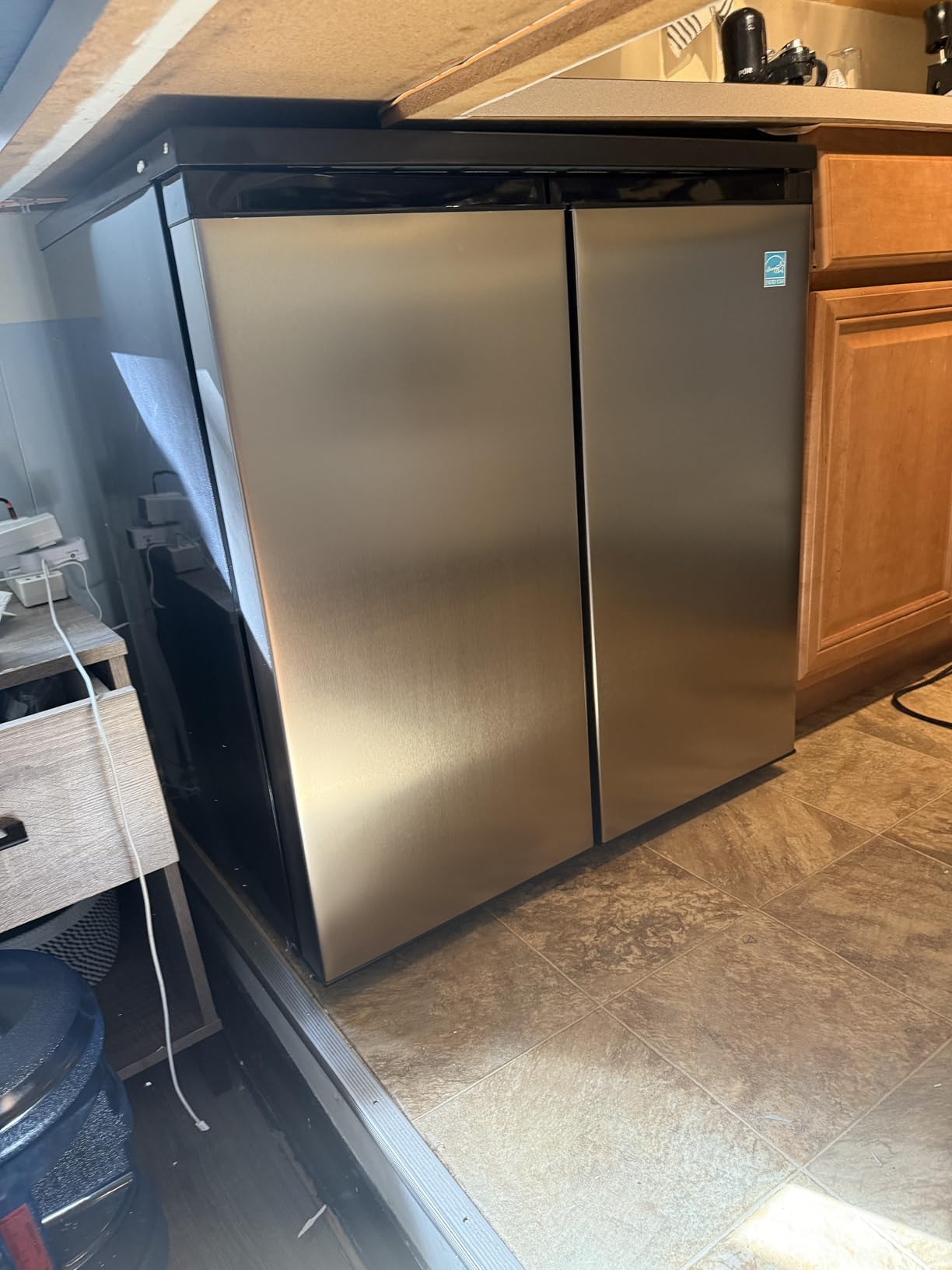 Avanti Mini Fridge Compact Side-by-Side Refrigerator with Freezer for Home Office or Dorm, 5.5-Cu.Ft, Stainless Steel customer photo 1