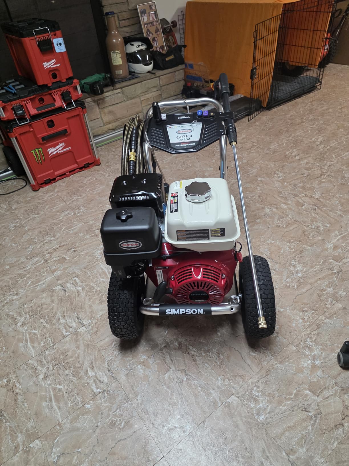 Simpson 4200 PSI Gas Pressure Washer, 4.0 GPM Commercial Power Washer, Cold Water, Honda GX390 Engine, 50' Hose, Aluminum Series, 49-State Compliant (ALH4240) customer photo 1