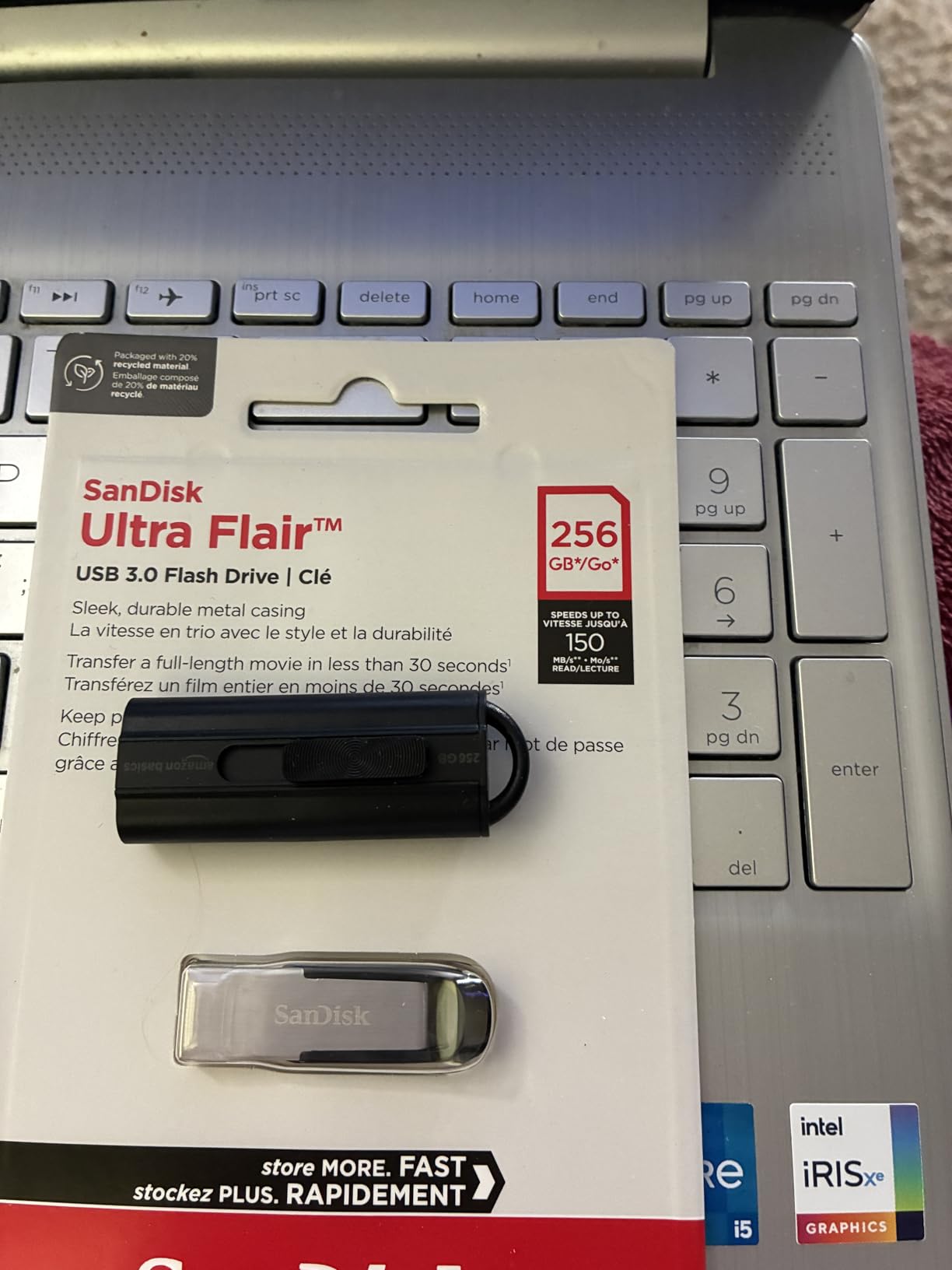 SanDisk 128GB Ultra Flair USB 3.0 Flash Drive, SDCZ73-128G-G46, Black customer photo 1