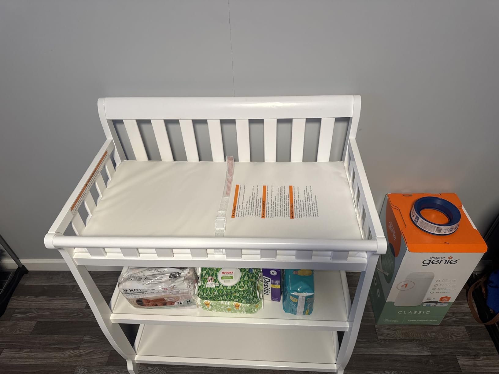 Dream On Me Ashton 2-in-1 Changing Table & Nightstand in White - Solid New Zealand Pinewood customer photo 1