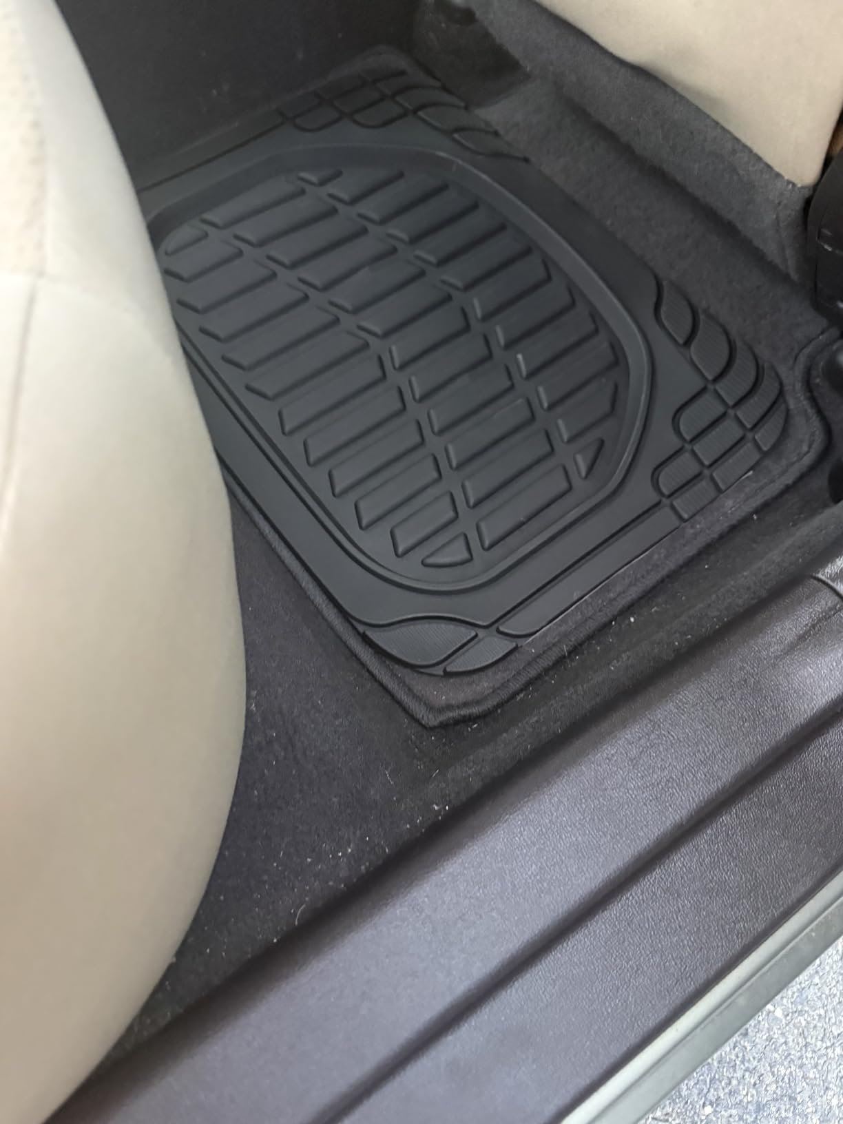 Motor Trend FlexTough Floor Mats for Cars, Black Deep Dish All-Weather Car Mats, Waterproof Trim-to Fit Automotive Floor Mats for Cars Trucks SUV, Universal Floor Liner Car Accessories customer photo 1