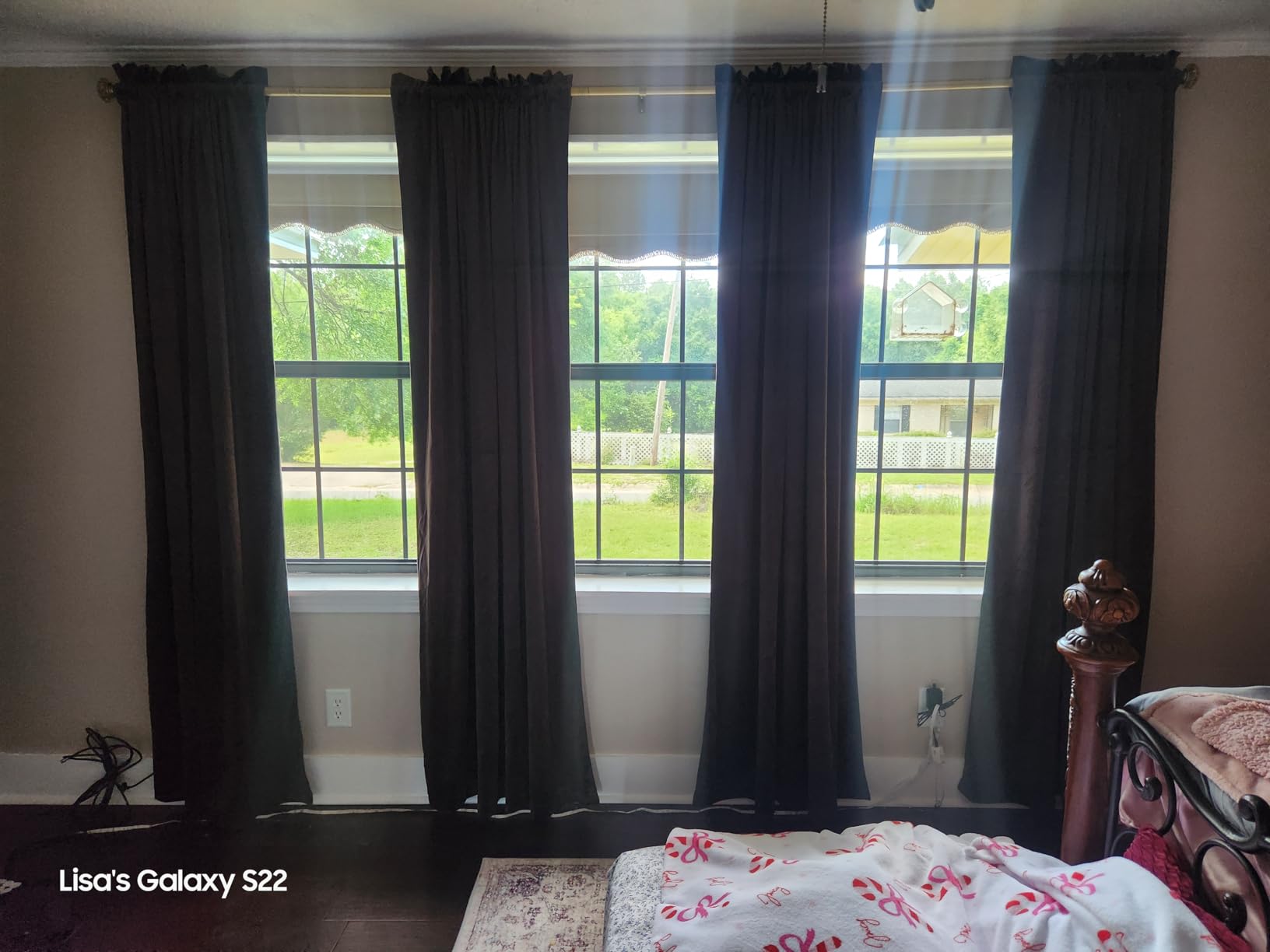 NICETOWN Black Velvet Blackout Curtains 96 inch Long for Living Room and Bedroom, Thermal Luxury Solid Heavy Rod Pocket Drapes/Window Treatments for Hall, Theater (2 Pieces, 52 W) customer photo 1