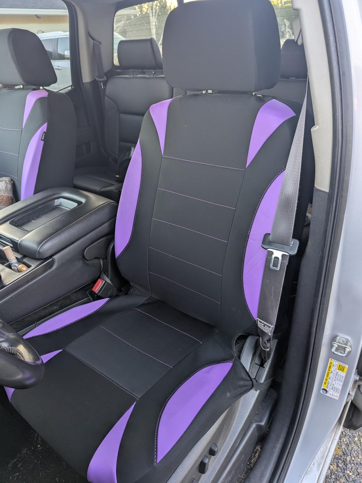 CAR PASS Neoprene EVA Waterproof car seat Covers Front Seats Only, Universal fit for SUV Vehicles Automotive with 5mm Composite EVA Inside, Airbag Compatible (Two Seats, Black and Black) customer photo 2