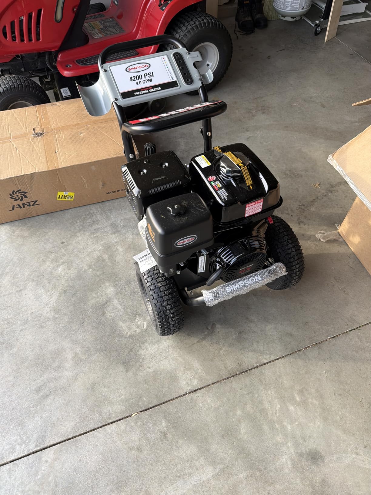 Simpson 4400 PSI Gas Pressure Washer, 4.0 GPM Commercial Power Washer, Cold Water, 50' Hose, PowerShot, 49-State Compliant (PS60843) - Black customer photo 2