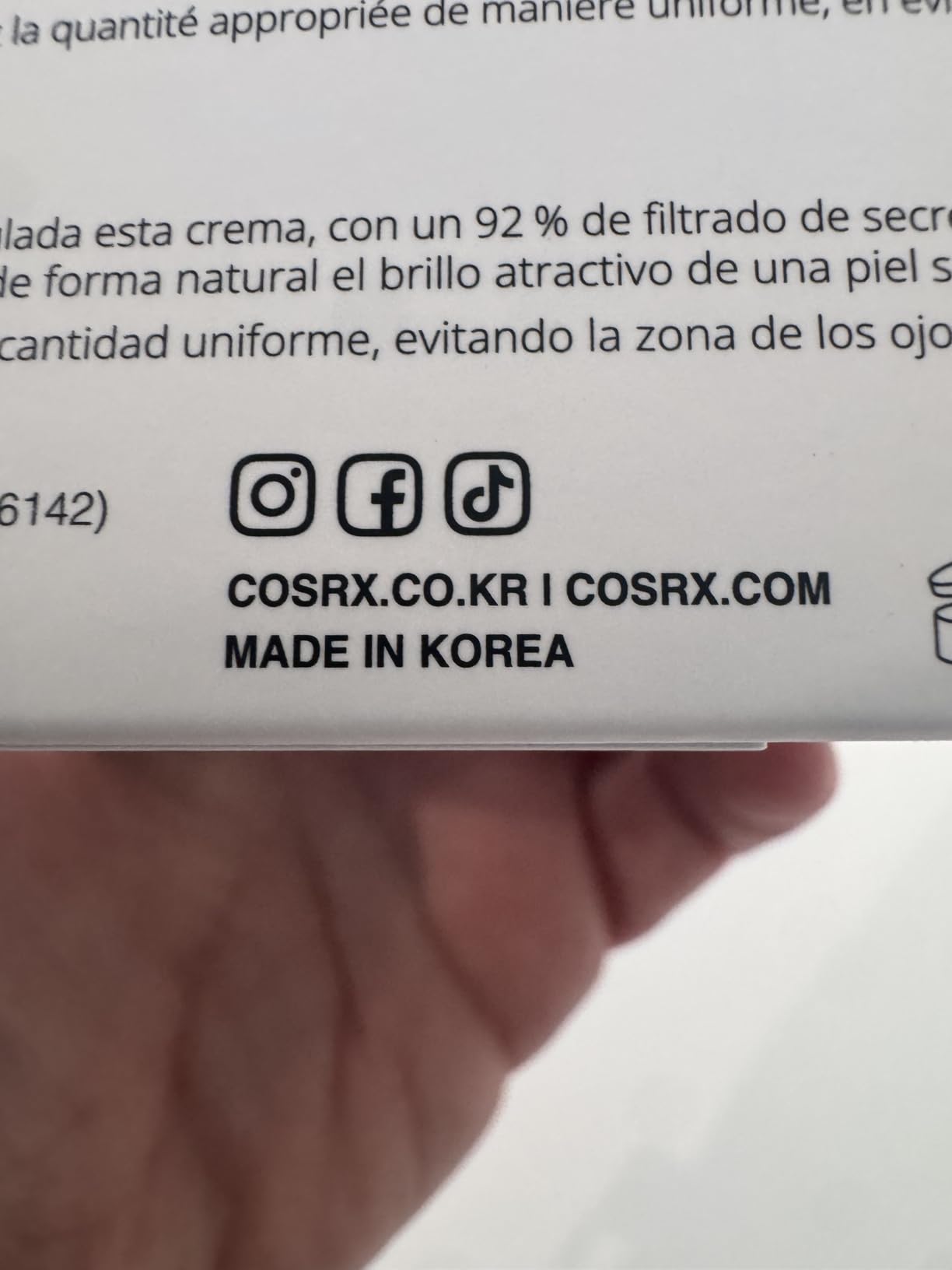 COSRX Snail Mucin 92% Face Moisturizer, 3.52 Oz, Lightweight Moisturing Cream for Soft, Glowy Skin, Korean Skin Care, Korean Moisturizer Face Cream customer photo 1