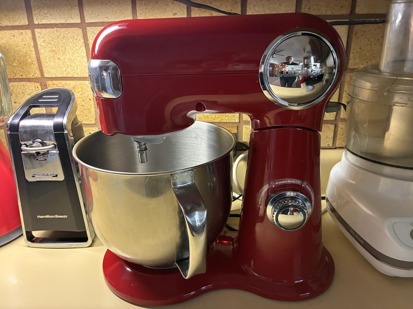 Cuisinart Stand Mixer, 12 Speed, 5.5 Quart Stainless Steel Bowl, Chef's Whisk, Mixing Paddle, Dough Hook, Splash Guard w/ Pour Spout, Ruby Red (SM-50R) customer photo 1