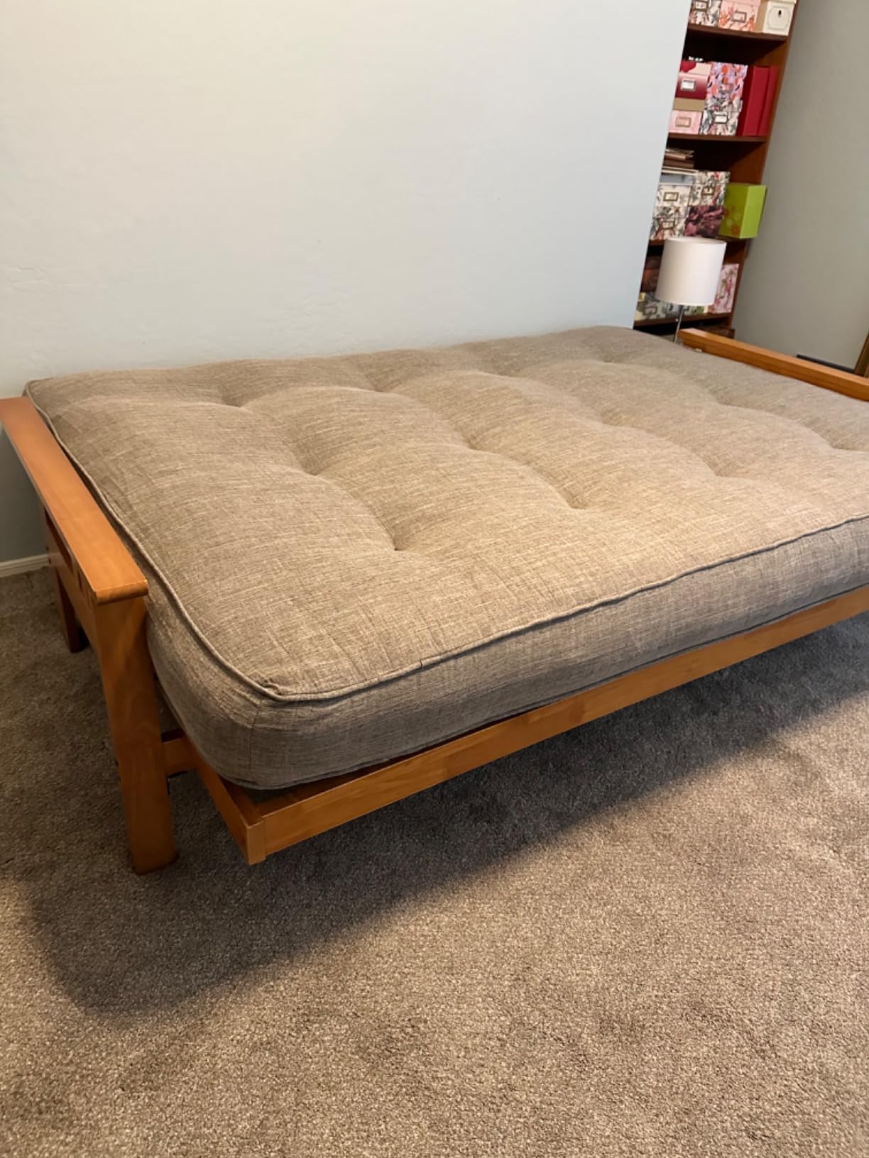 Kodiak Furniture Monterey Futon Set with Barbados Finish, Full, Linen Charcoal customer photo 2