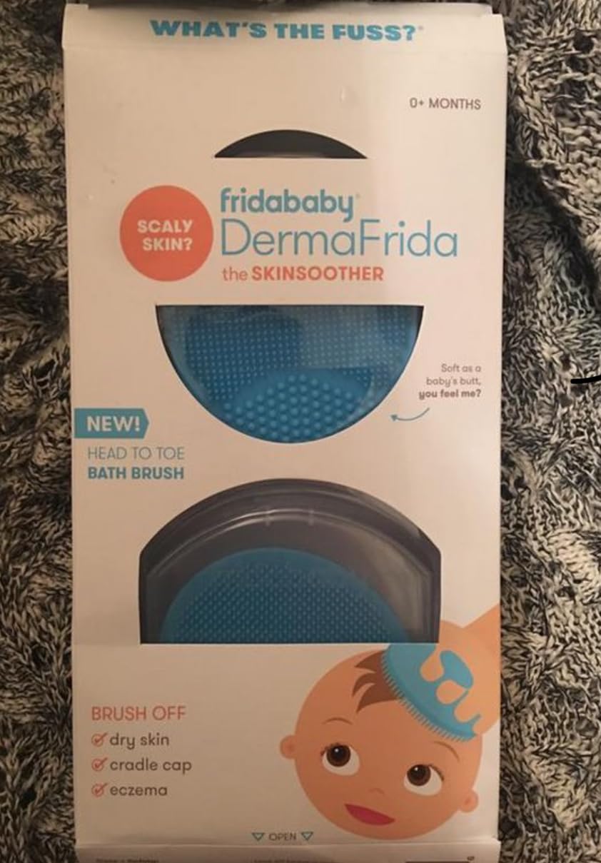 Frida Baby DermaFrida The SkinSoother Baby Bath Brush, Cradle Cap Brush, 2 Pack customer photo 2