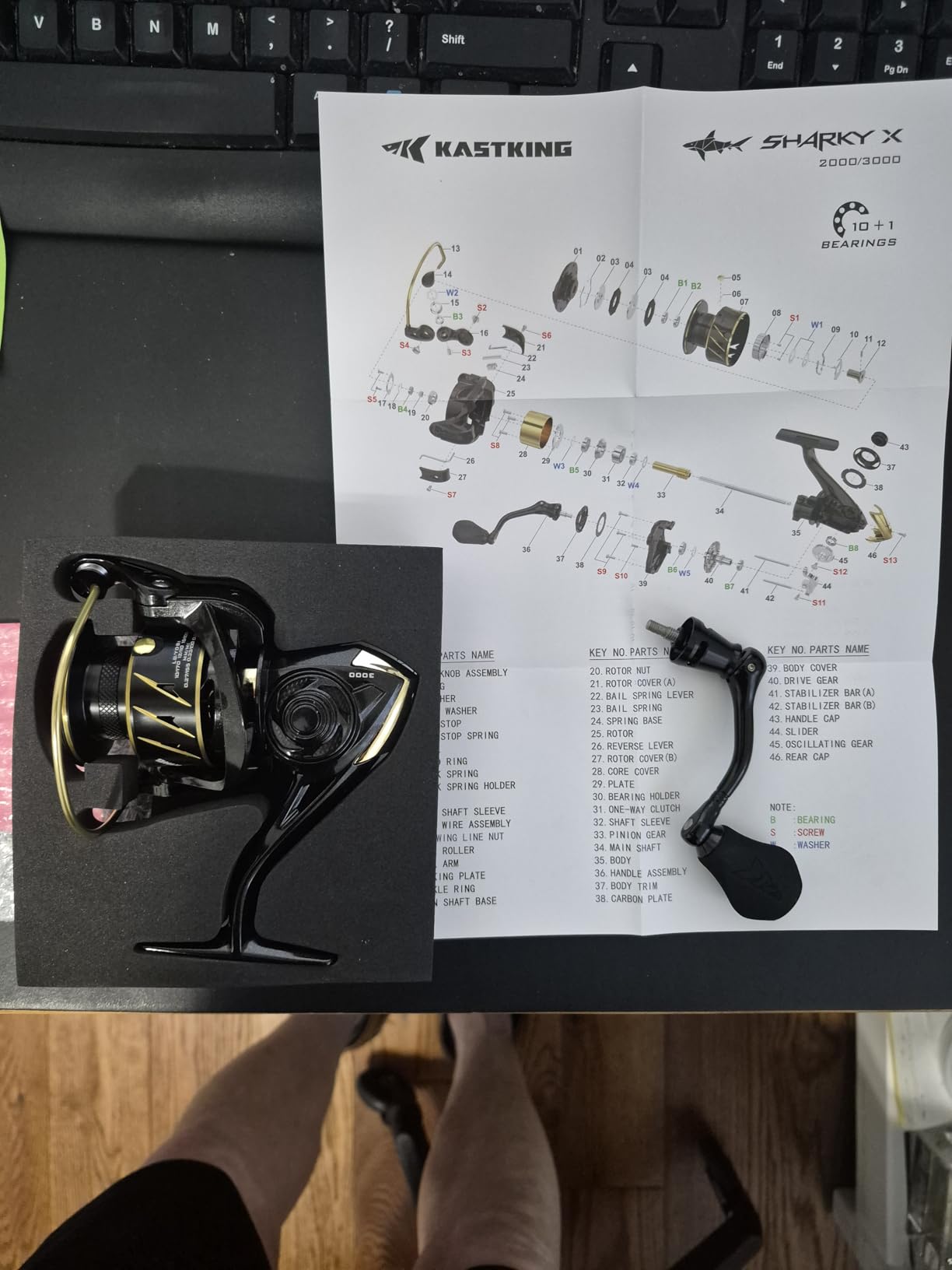 KastKing Sharky Spinning Reel - 5.2:1 & 6.2:1 Gear Ratios, Carbon Fiber Drag 33-39.5LB, 10+1 Stainless Bearings, Lightweight Nylitech Body, Oversize Shaft, for Saltwater & Freshwater customer photo 2