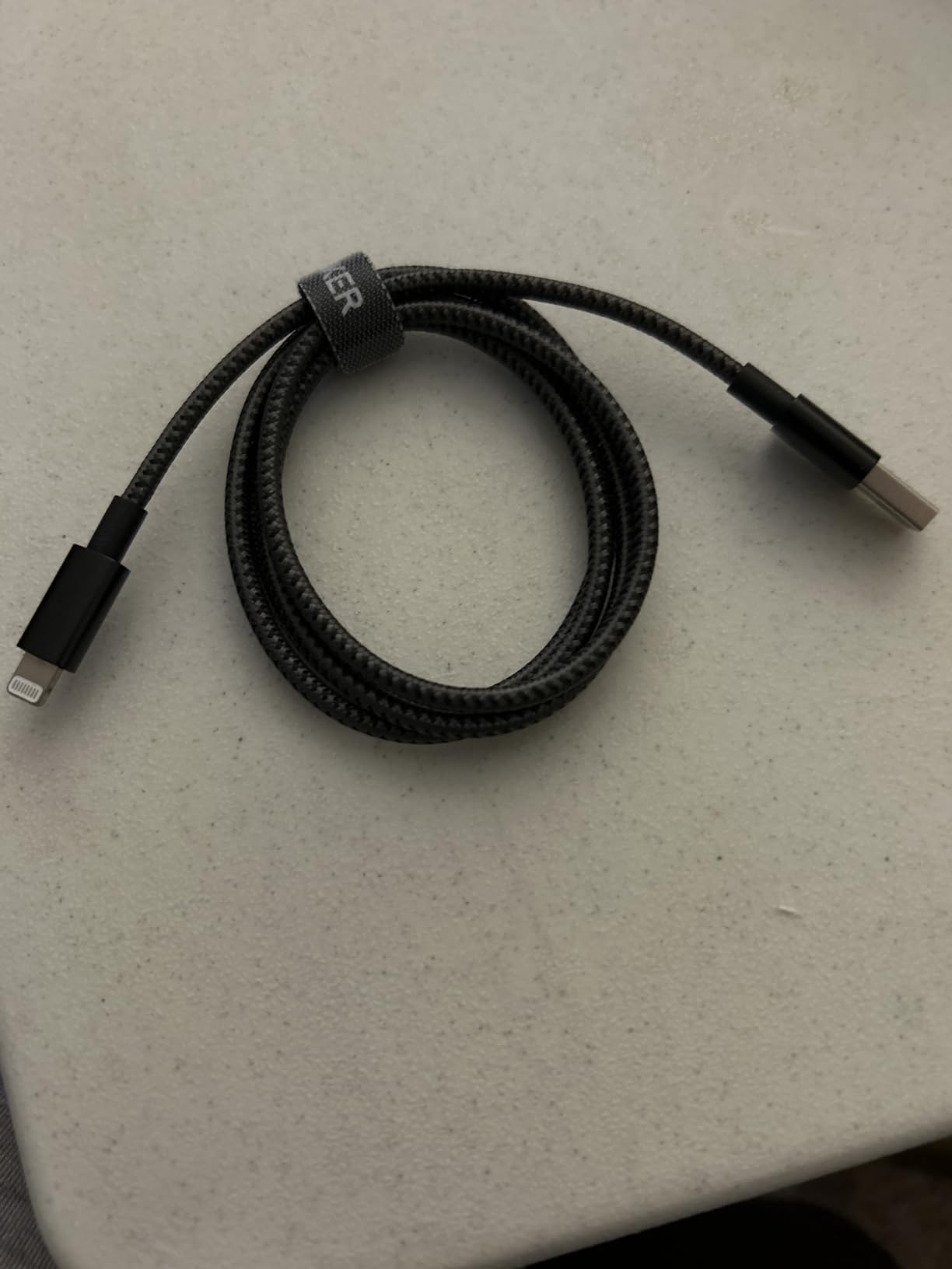 Anker USB A to Lightning Cable(3.3FT, 1Pack), MFi Certified Nylon USB to Lightning Cord for iPhone 14/13/12/11 Pro/11/XS MAX/XR/8/7/6s Plus Cable(Black) customer photo 2