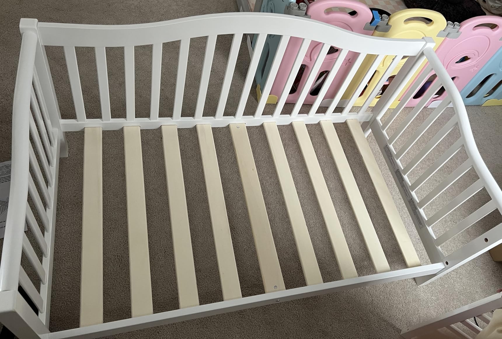 Dream On Me Austin Toddler Day Bed with Rails in Pebble Grey, Low to Floor Toddler Day Bed, Greenguard Gold & Baby Safety Alliance Certified, Non-Toxic Finishes, Side Safety Guard Rail customer photo 2