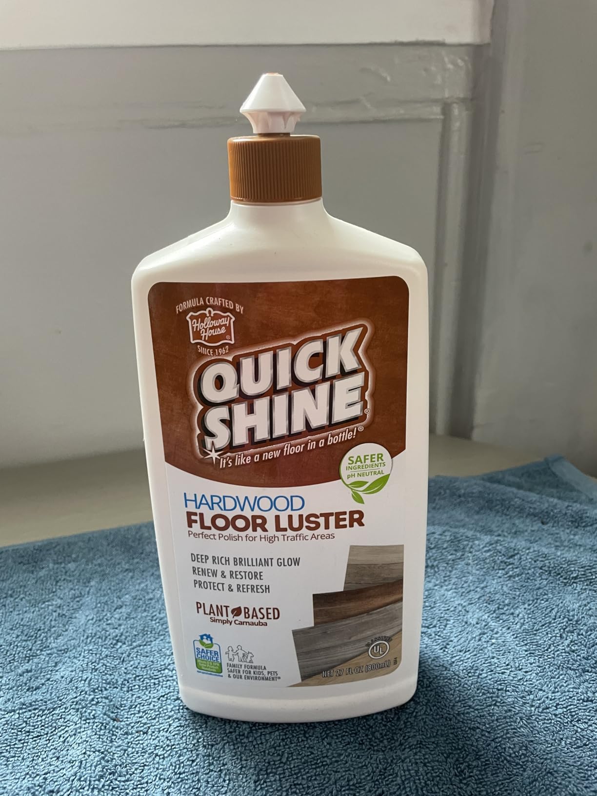 Quick Shine Hardwood Floor Cleaner 64oz | Use in Spray & Vac Mops | Removes Dirt & Scuff Marks | Ready-to-Use, Streak Free, No Rinse | Safer Choice Cleaner |Perfect for Gentle and Effective Cleaning customer photo 1