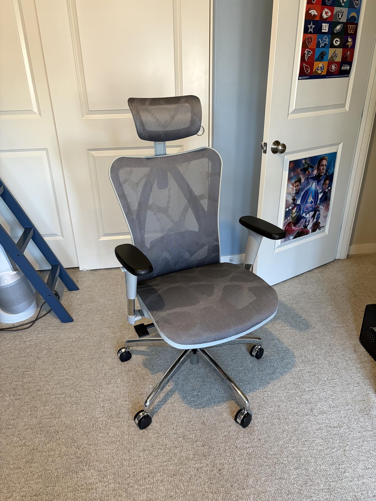 SIHOO M57 Ergonomic Mesh Office Chair, High Back Home Desk Chair with 3D Armrests, Lumbar Support and Adjustable Headrest, Big & Tall 330 LBS, Black customer photo 2
