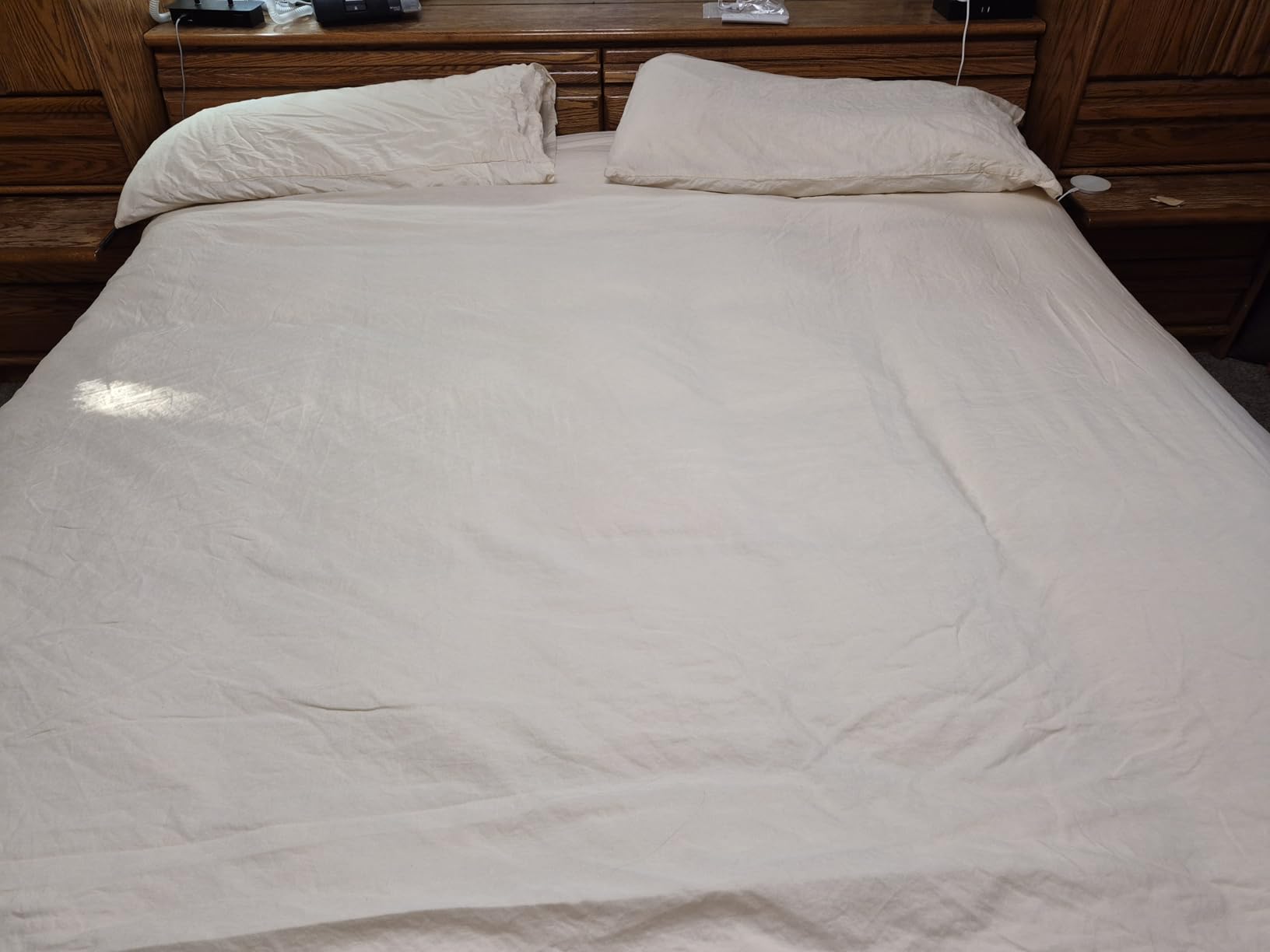 California Design Den 3 Pc Full/Queen Duvet Cover Set - Winner Good Housekeeping Best Bedding Awards 2025, 400 Thread Count Sateen, 100% Cotton Duvet Cover Queen Size, Button Closure, Corner Ties - White customer photo 1