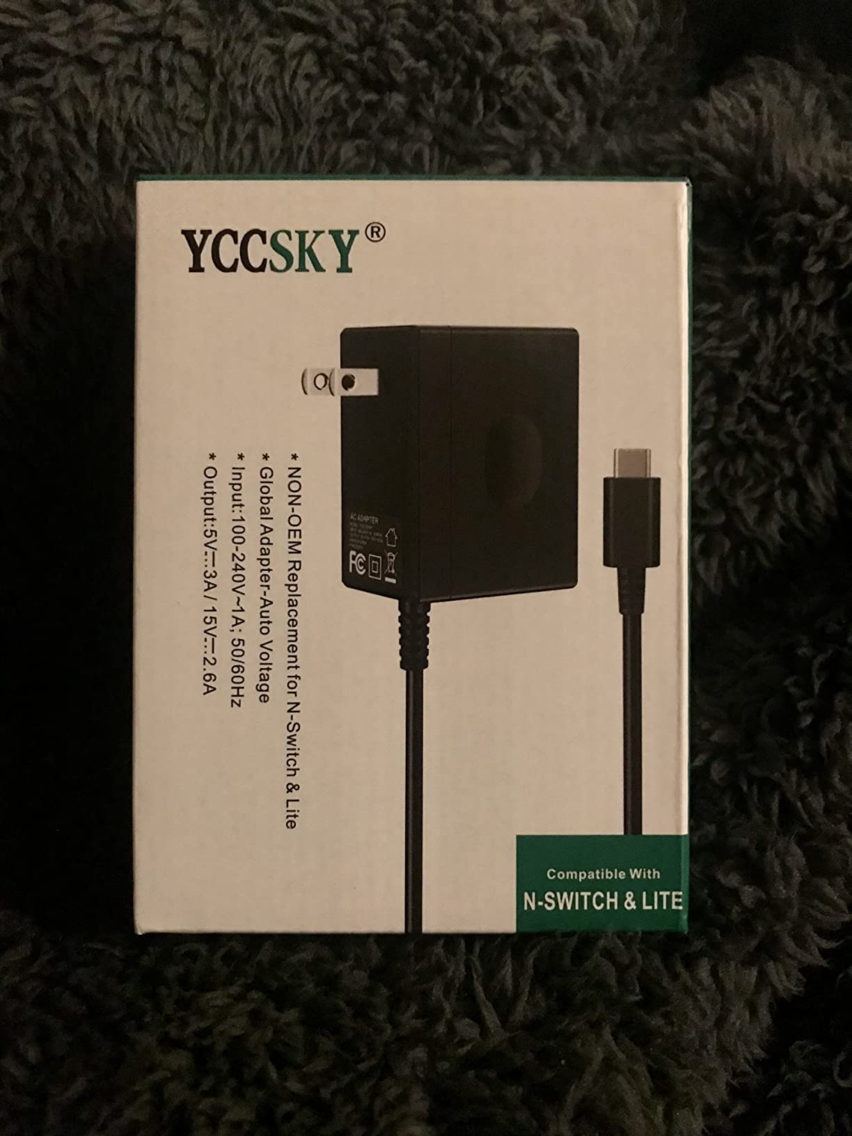 45W YCCSKY Charger for Nintendo Switch, AC Adapter Fast Travel Wall Charger with 5FT USB C Cable 15V/3A Power Supply for Switch Supports TV Mode and Dock Station customer photo 2