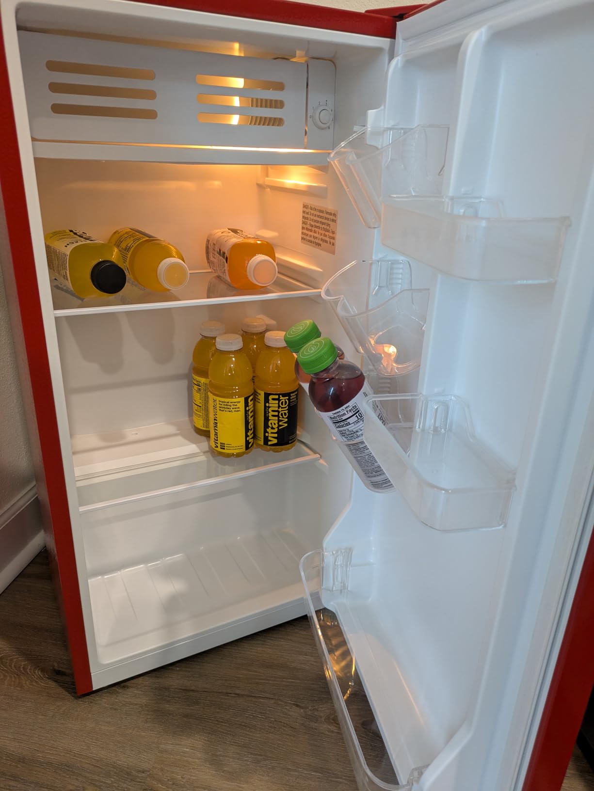 Frigidaire Retro Compact Fridge with Chiller, 3.2 cu ft Countertop Fridge with Built-In Bottle Opener, Compact Refrigerator for Office, Bedroom, Dorm Room or Cabin - 16.5
