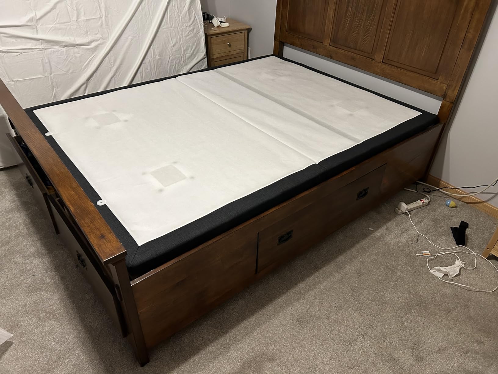 Blissful Nights z4 Adjustable Bed Frame for Storage Beds with Massage Anti-Snore, Zero G, USB Charging Station, Wireless Remote Head and Foot Incline and No Tools Required Assembly customer photo 1