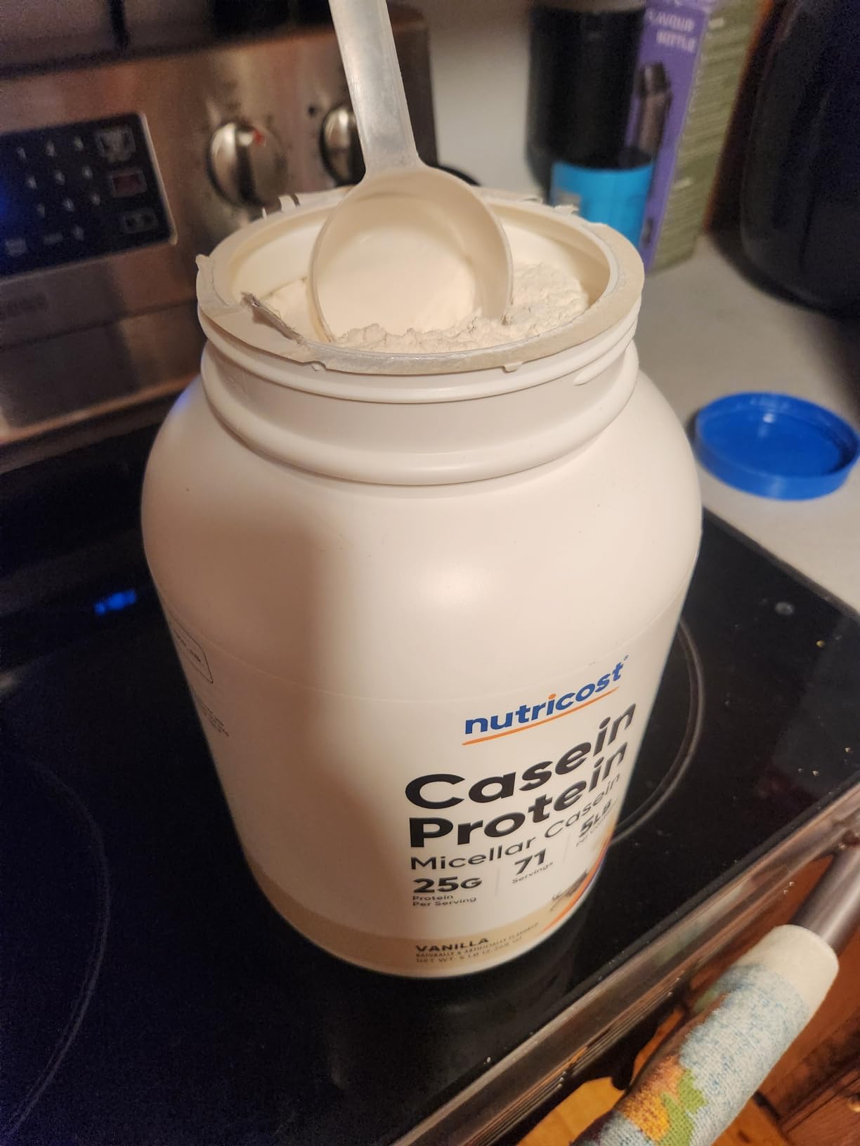 Nutricost Casein Protein Powder 2lb Vanilla - Micellar Casein, Gluten Free, Non-GMO customer photo 1