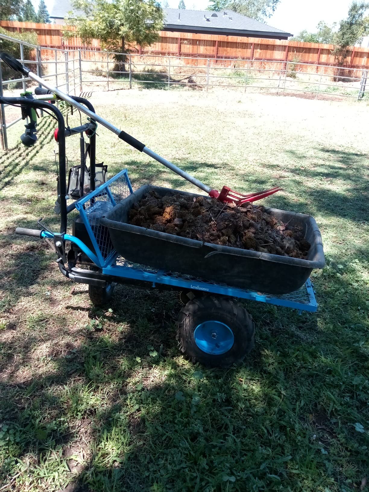 Landworks Utility Service Cart Wheelbarrow Power Wagon, Super Duty Electric 48V DC Li-Ion Battery Powered, 500 lbs Load & 1000+ lbs Hauling Capacity, Farm & Garden Dump with Modular Cargo Bed customer photo 2