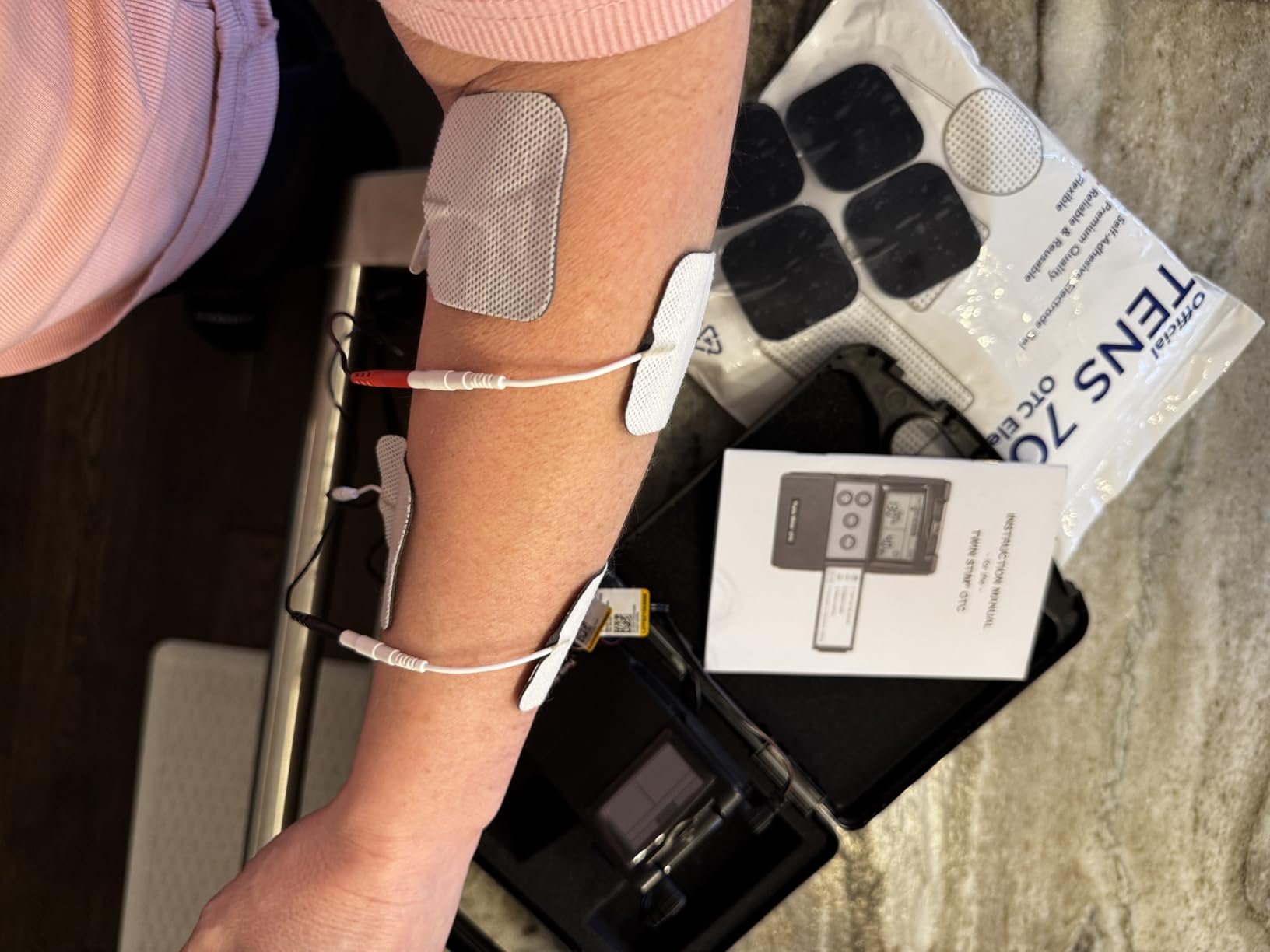 Roscoe Medical TENS Unit and EMS Muscle Stimulator, Twin Stim, OTC TENS Machine for Lower Back Pain Relief, Neck Pain, or Sciatica Relief, Clinical Strength Stim Machine customer photo 1