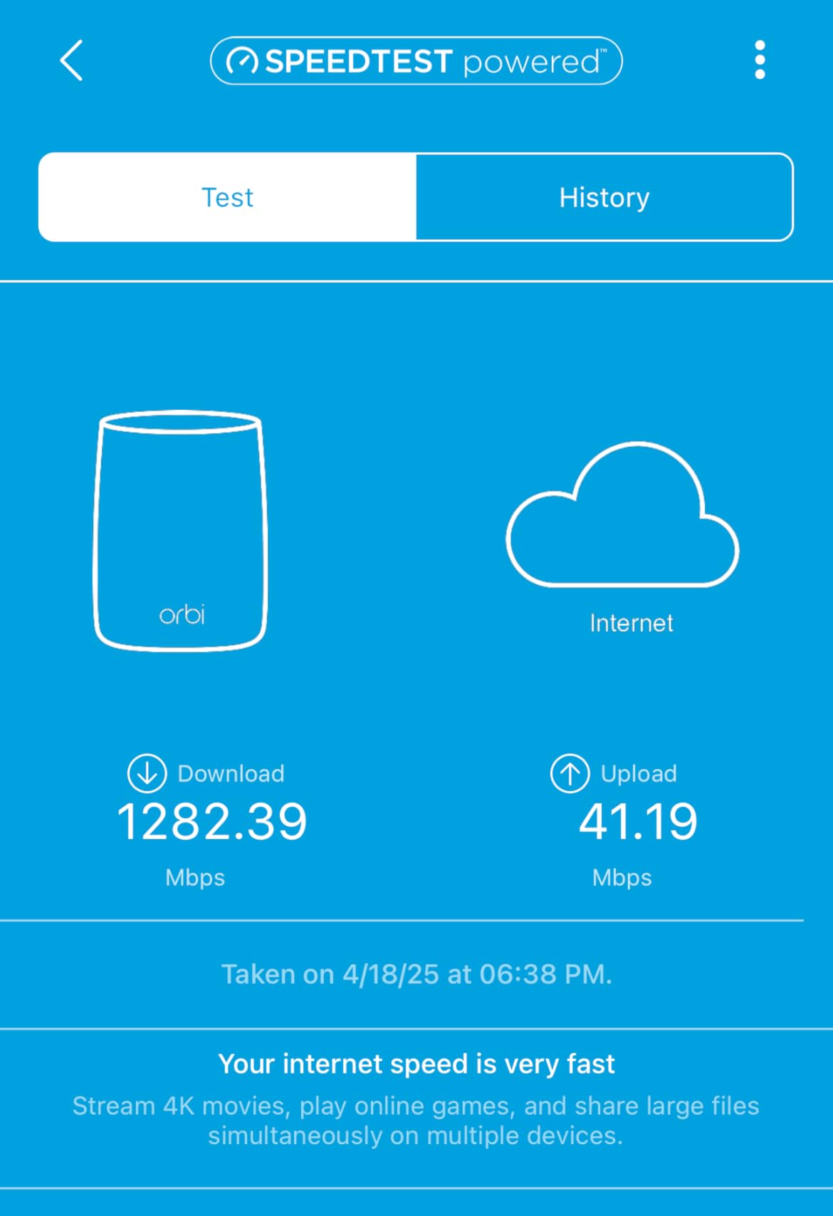 NETGEAR Orbi Whole Home Tri-Band WiFi 6 Mesh Network System (RBK852) - Router with 1 Satellite Extender - Security Features - Coverage Up to 5,000 sq. ft., 100 Devices - AX6000 (Up to 6Gbps) customer photo 1